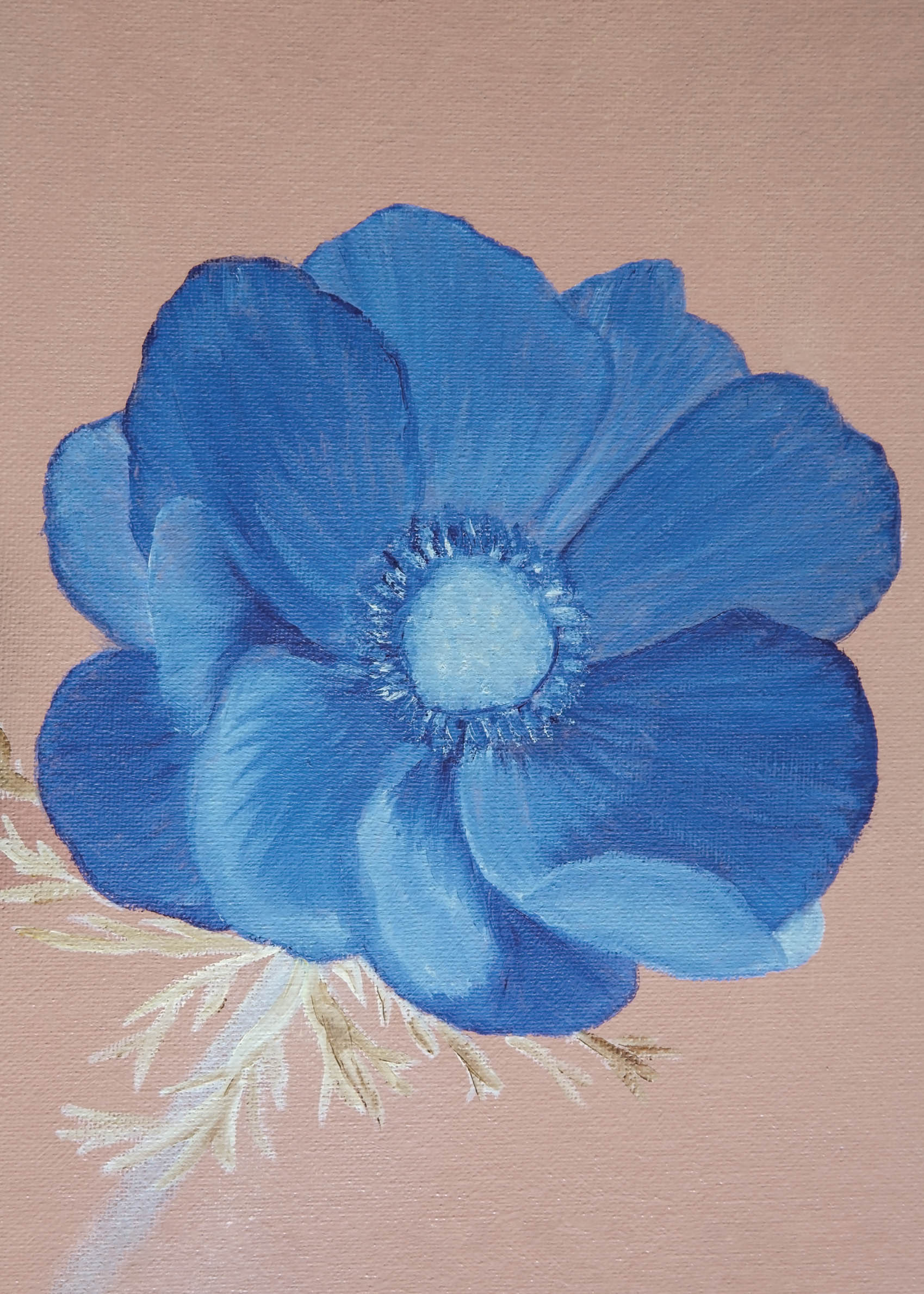 Blue Flower Poster - Blumenillustration (50x70 cm)