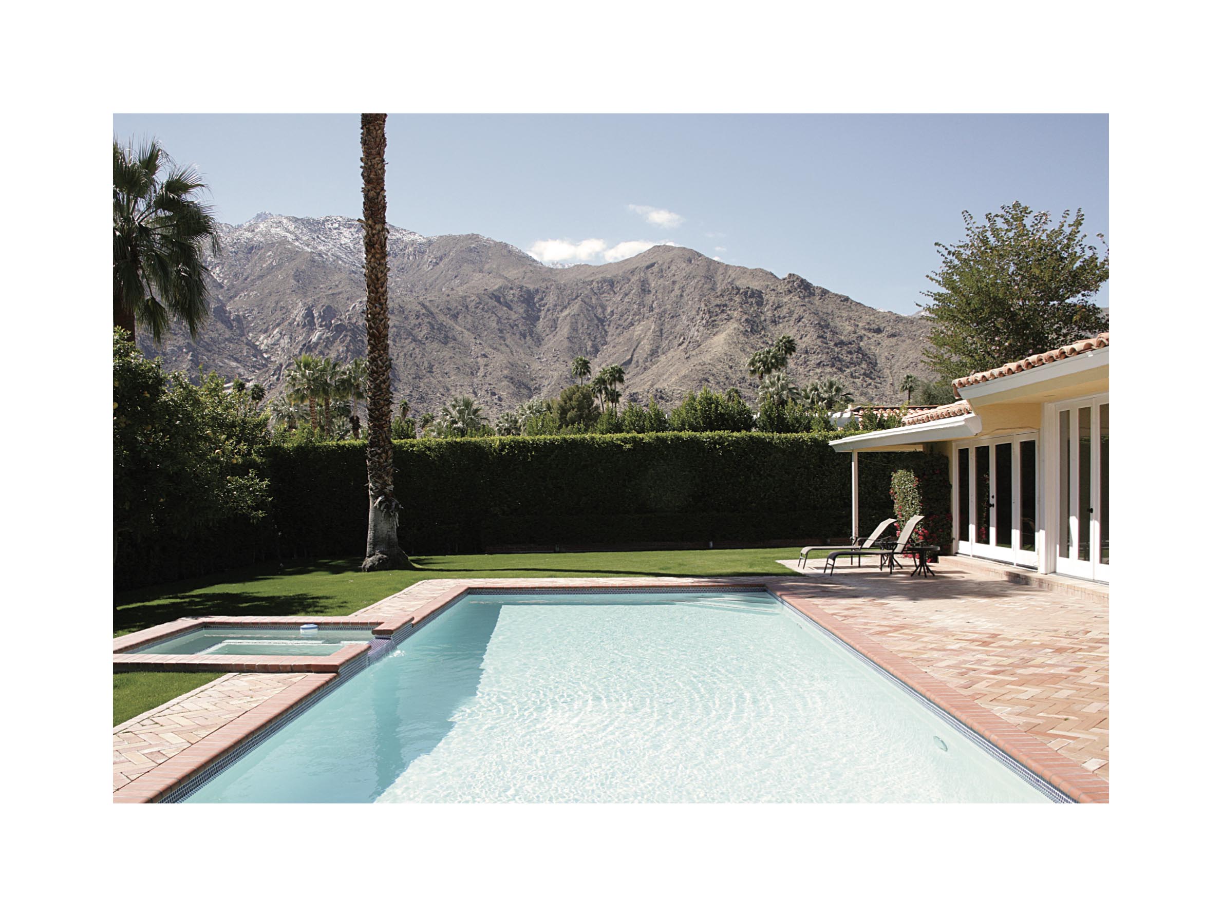 California Pool Poster - Poolside landscape photography (30x40 cm)