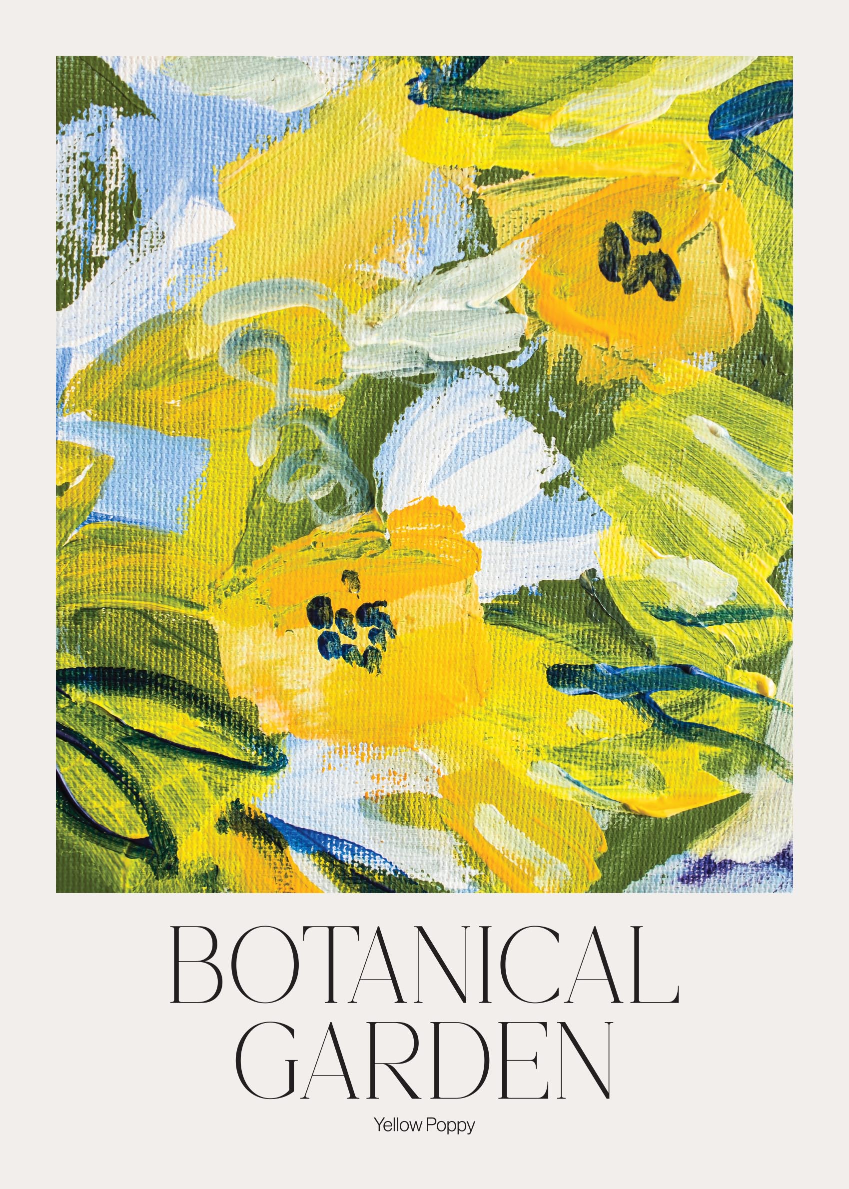 Yellow Poppy Poster - Blumenillustration (30x40 cm)
