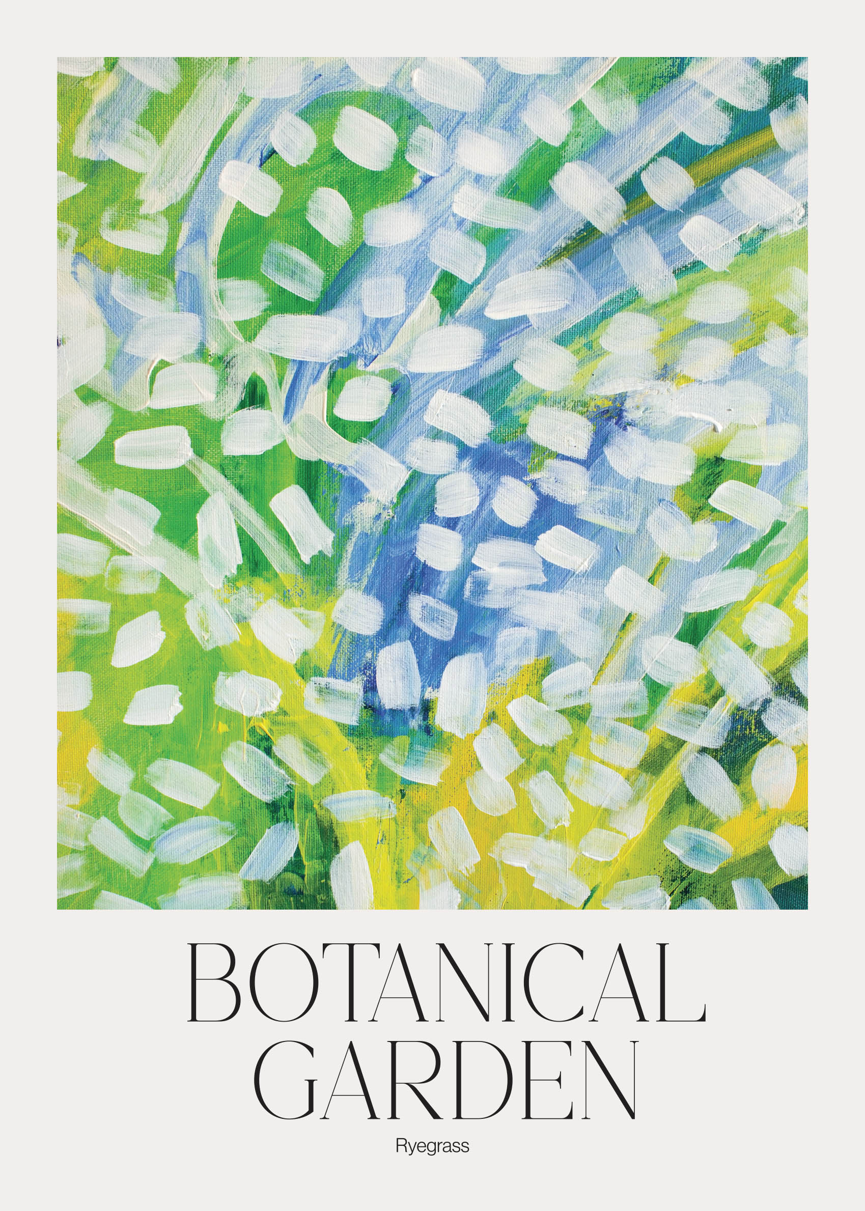Ryegrass Poster - Botanical illustration (70x100 cm)