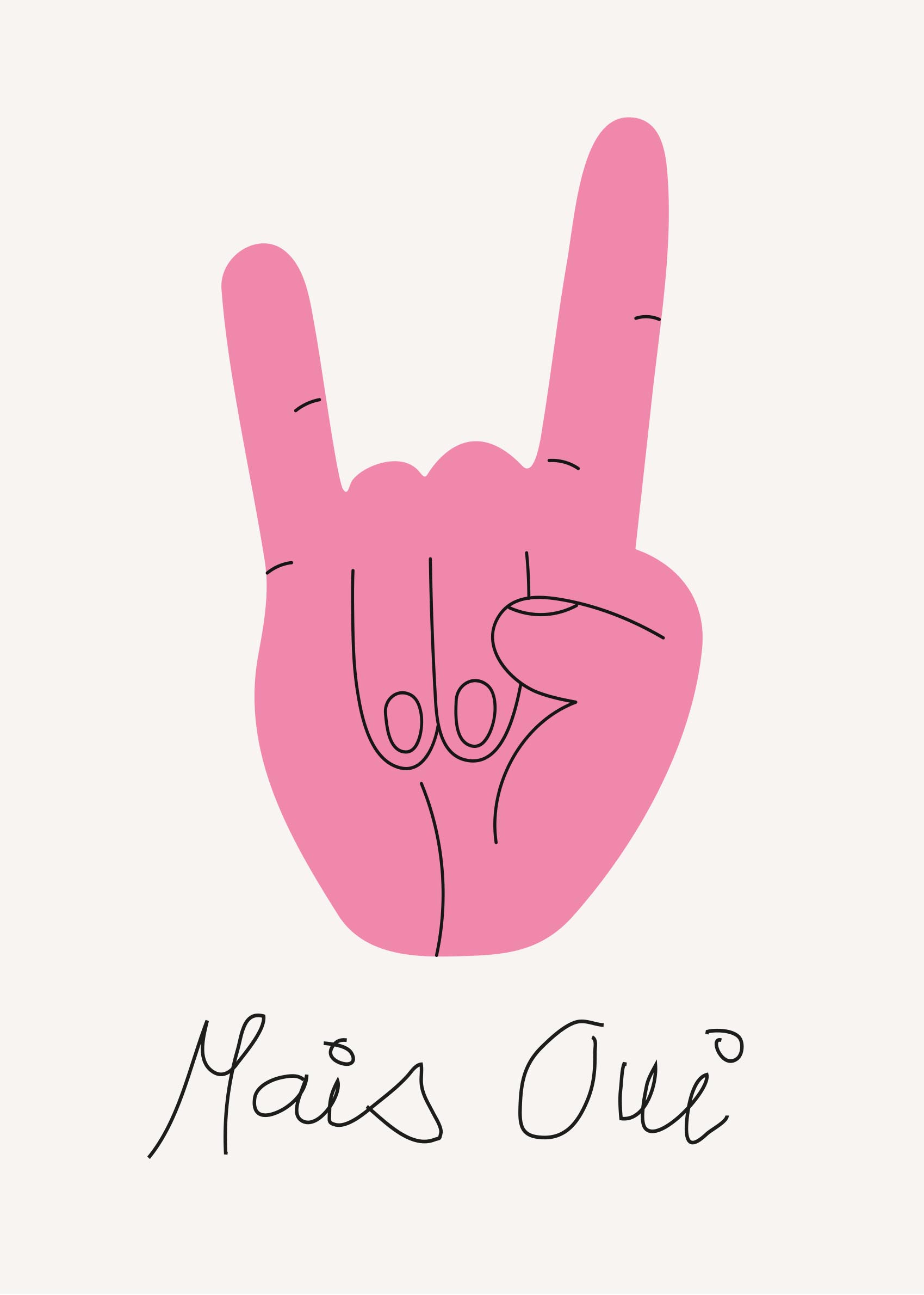 Handy 2 Poster - Hand-Illustration (30x40 cm)