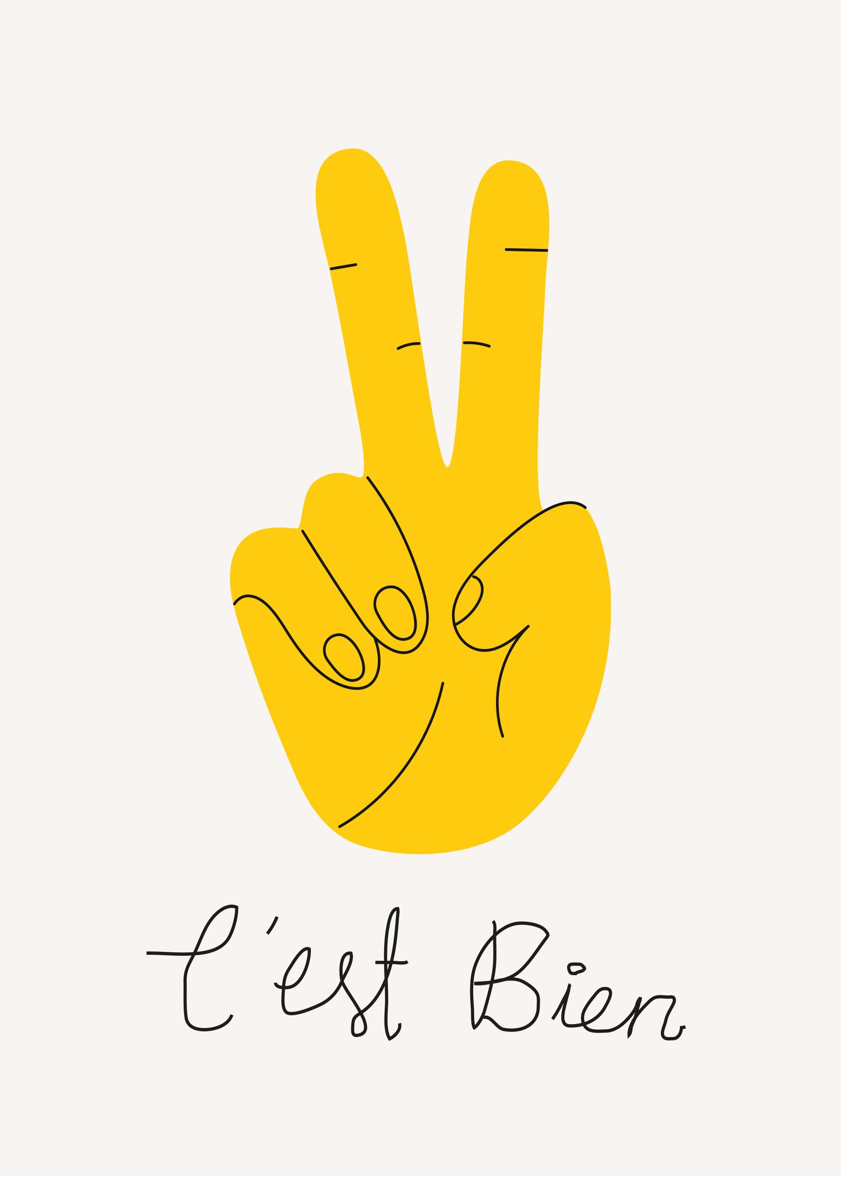 Handy 4 Poster - Hand Illustration (21x30 cm)
