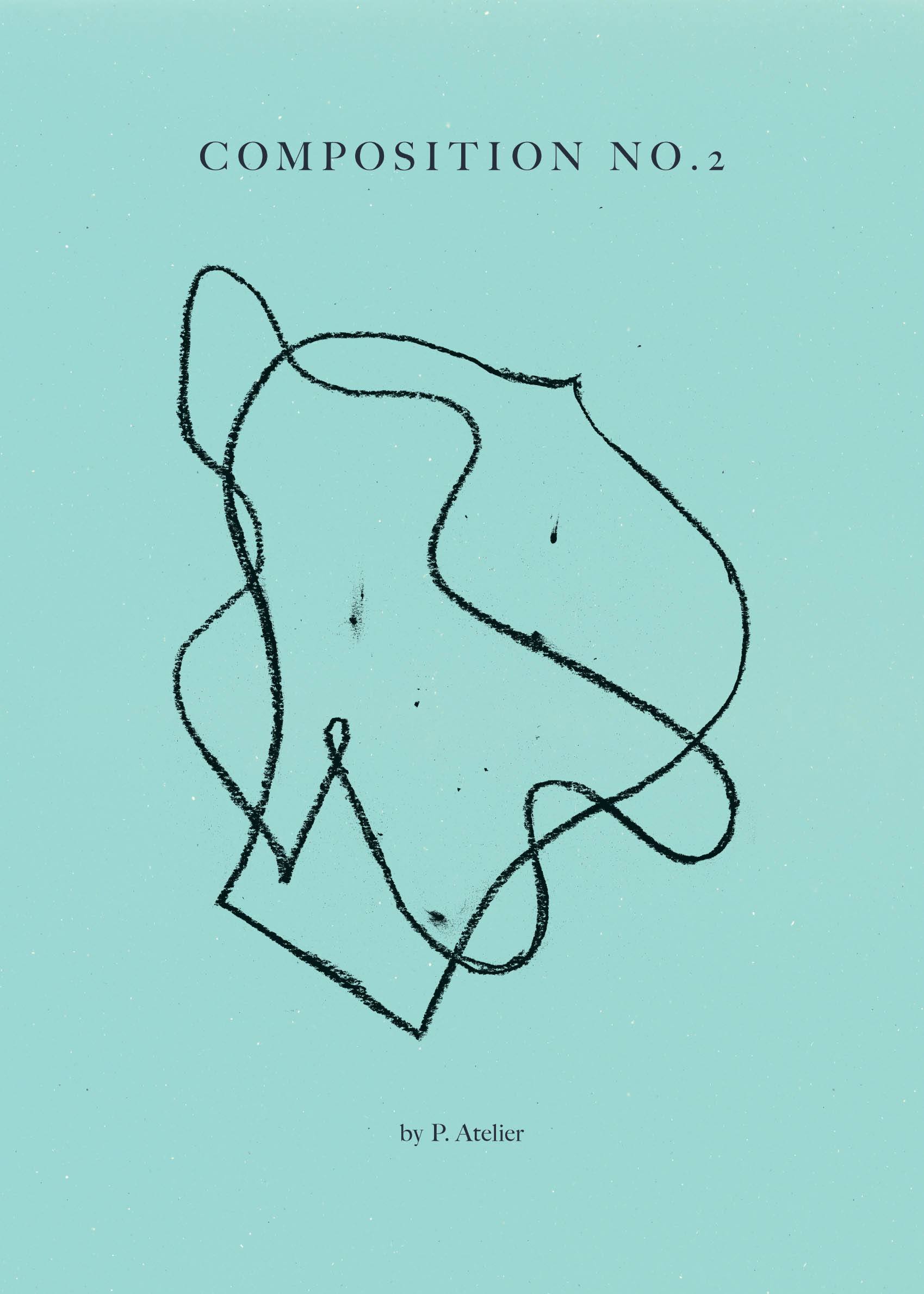 Composition no.2 Poster - Abstract line art (30x40 cm)