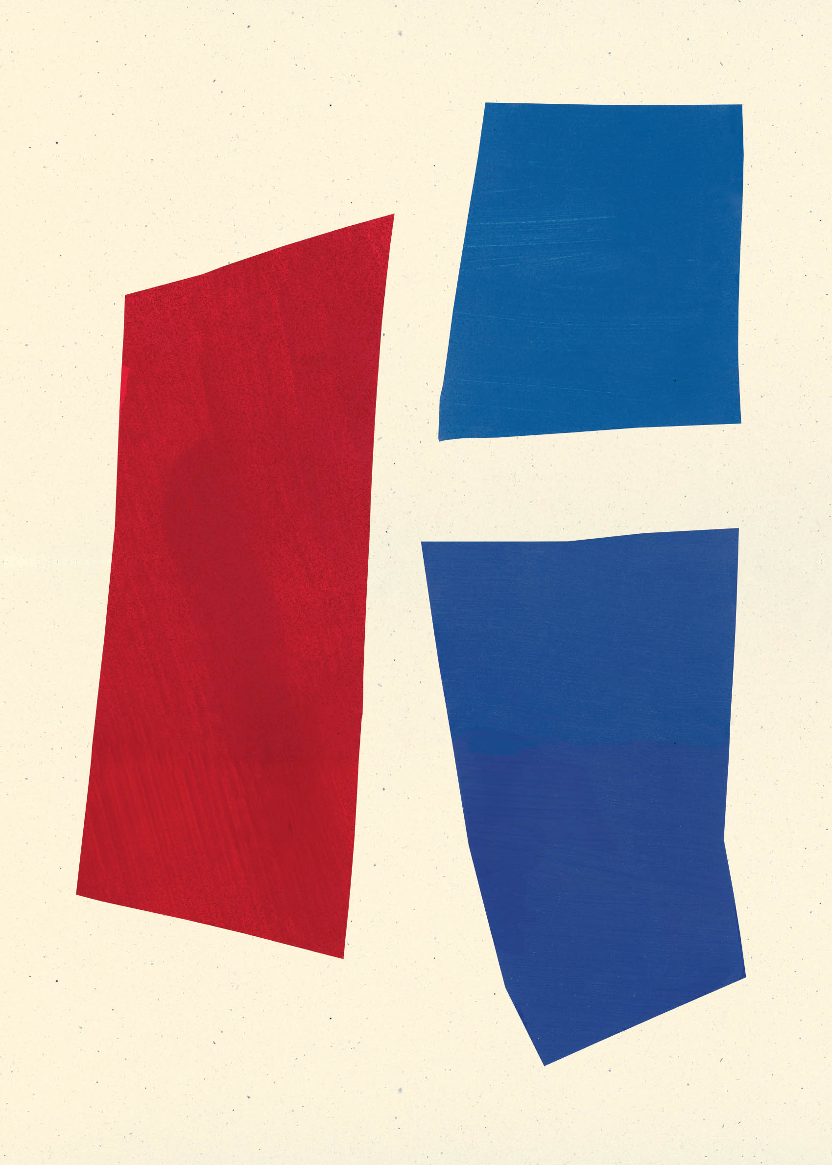 Blocks 3 Poster - Abstract illustration (50x70 cm)