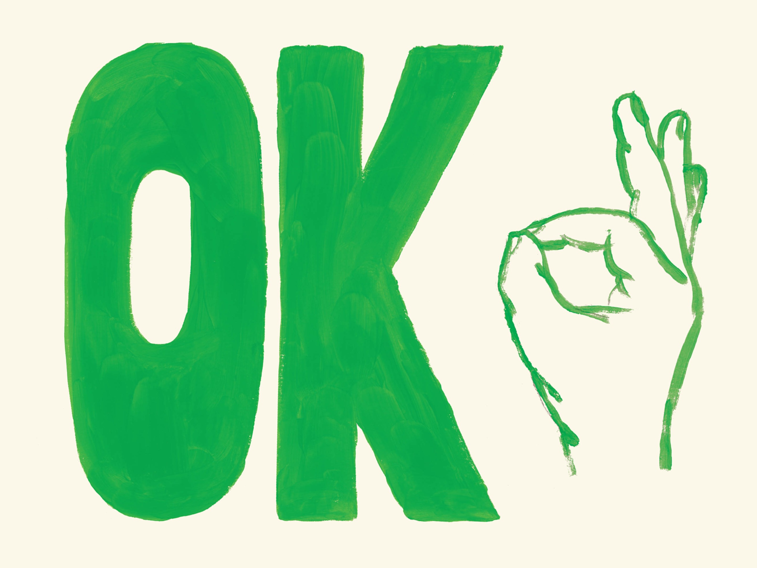 OK plakat - Typografisk illustration (30x40 cm)