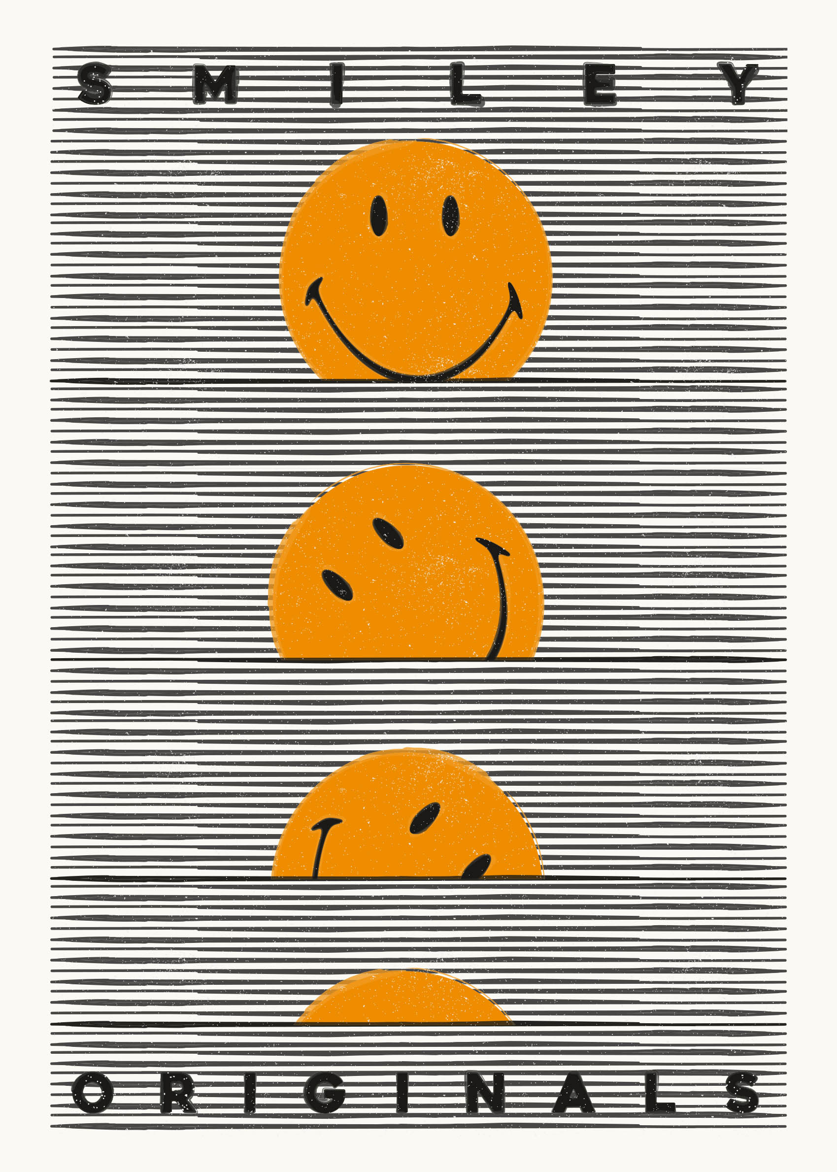 Smiley Sunset plakat - Smiley-illustration (30x40 cm)