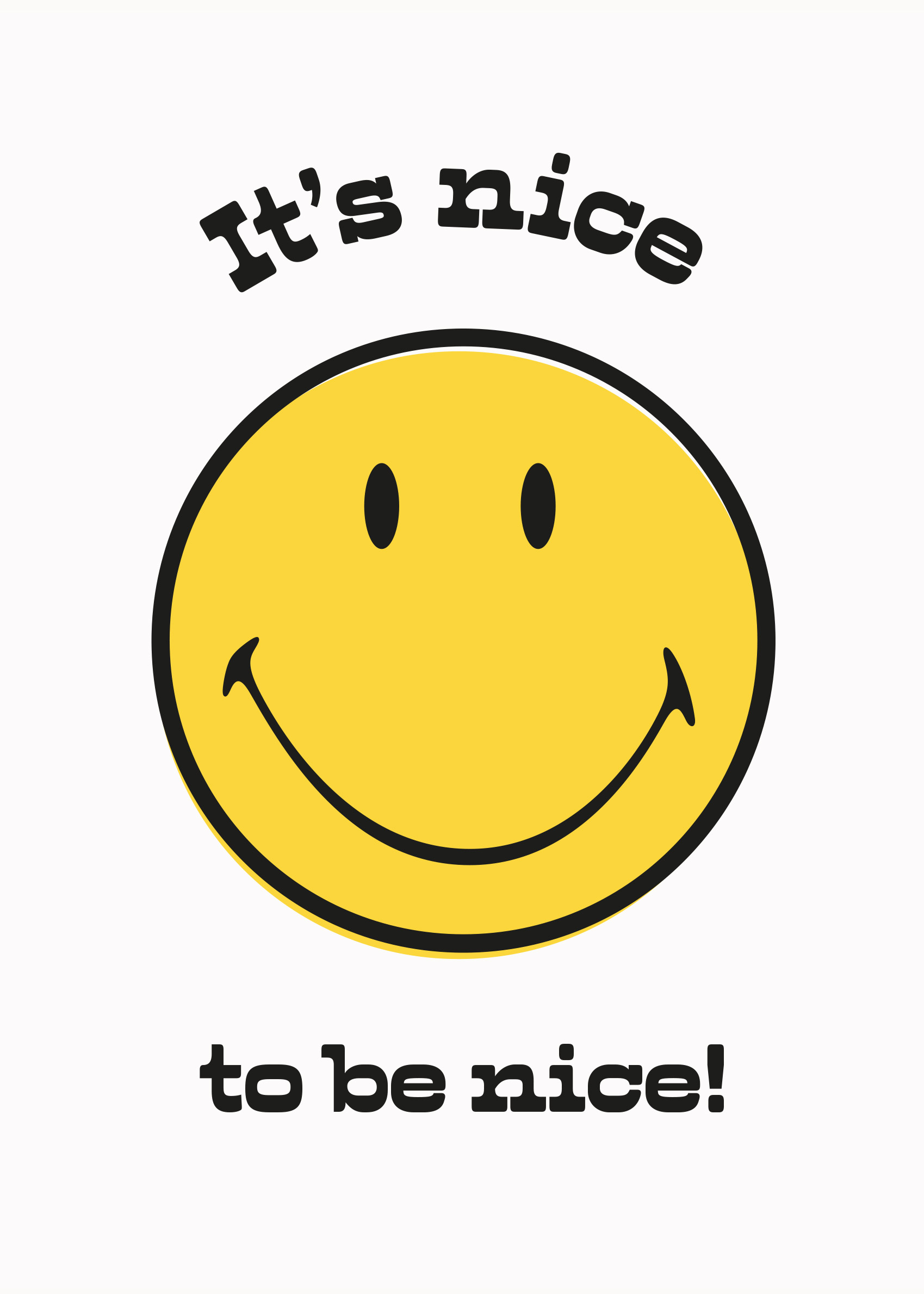 Be Nice Smiley Poster - Smiley illustration (21x30 cm)