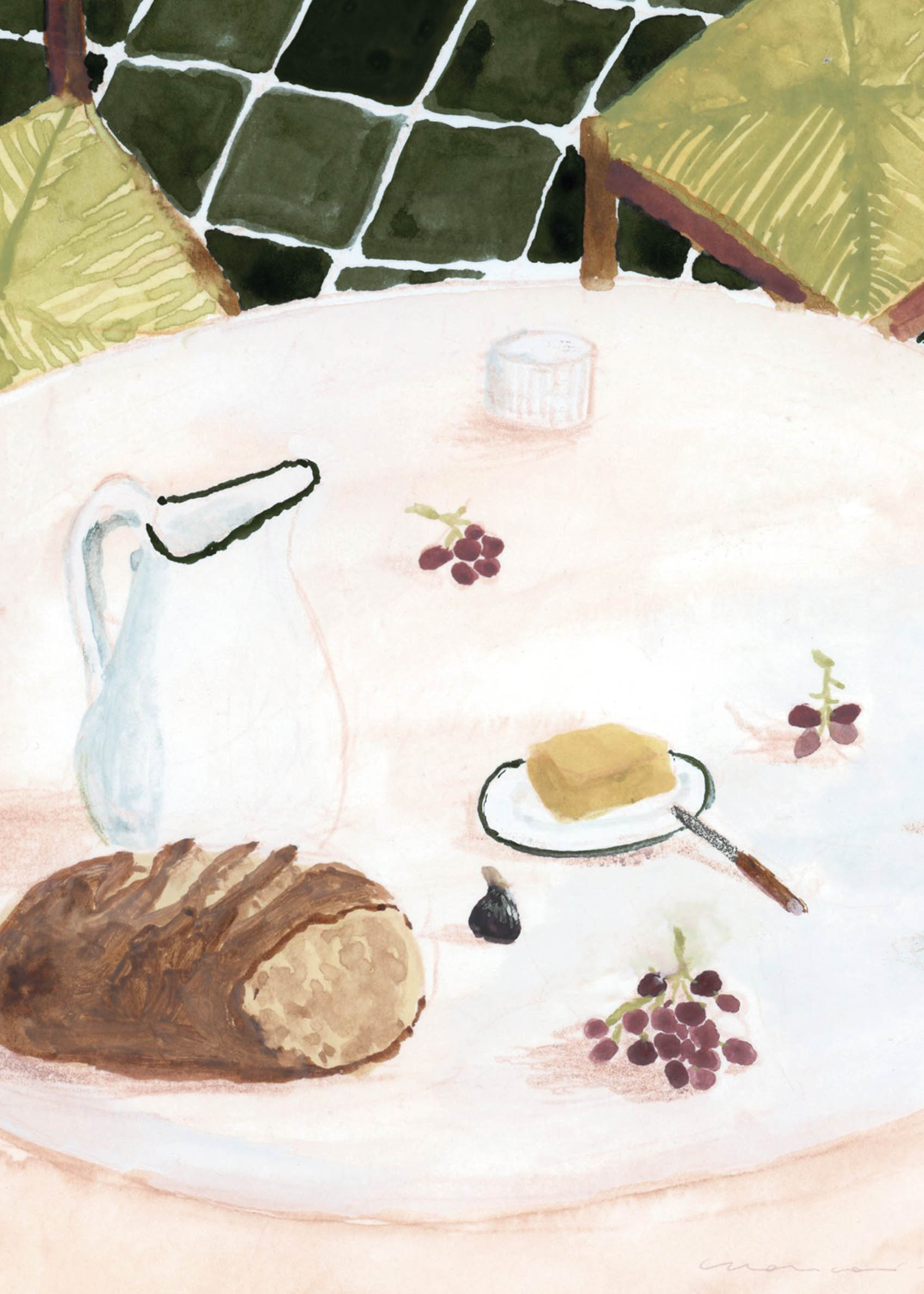 Bodegon con Hogaza poster - Still life painting (50x70 cm)
