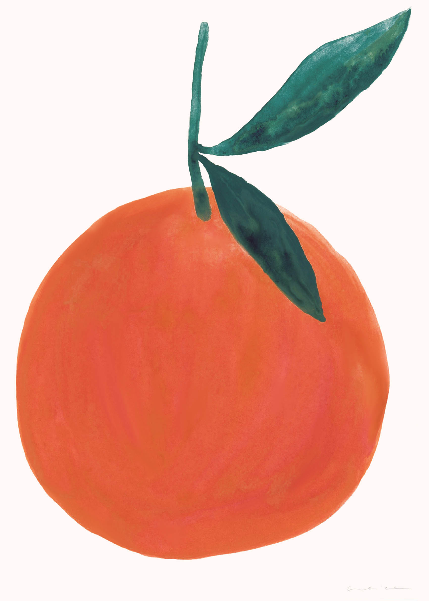 Naranja Poster - Orange illustration (70x100 cm)