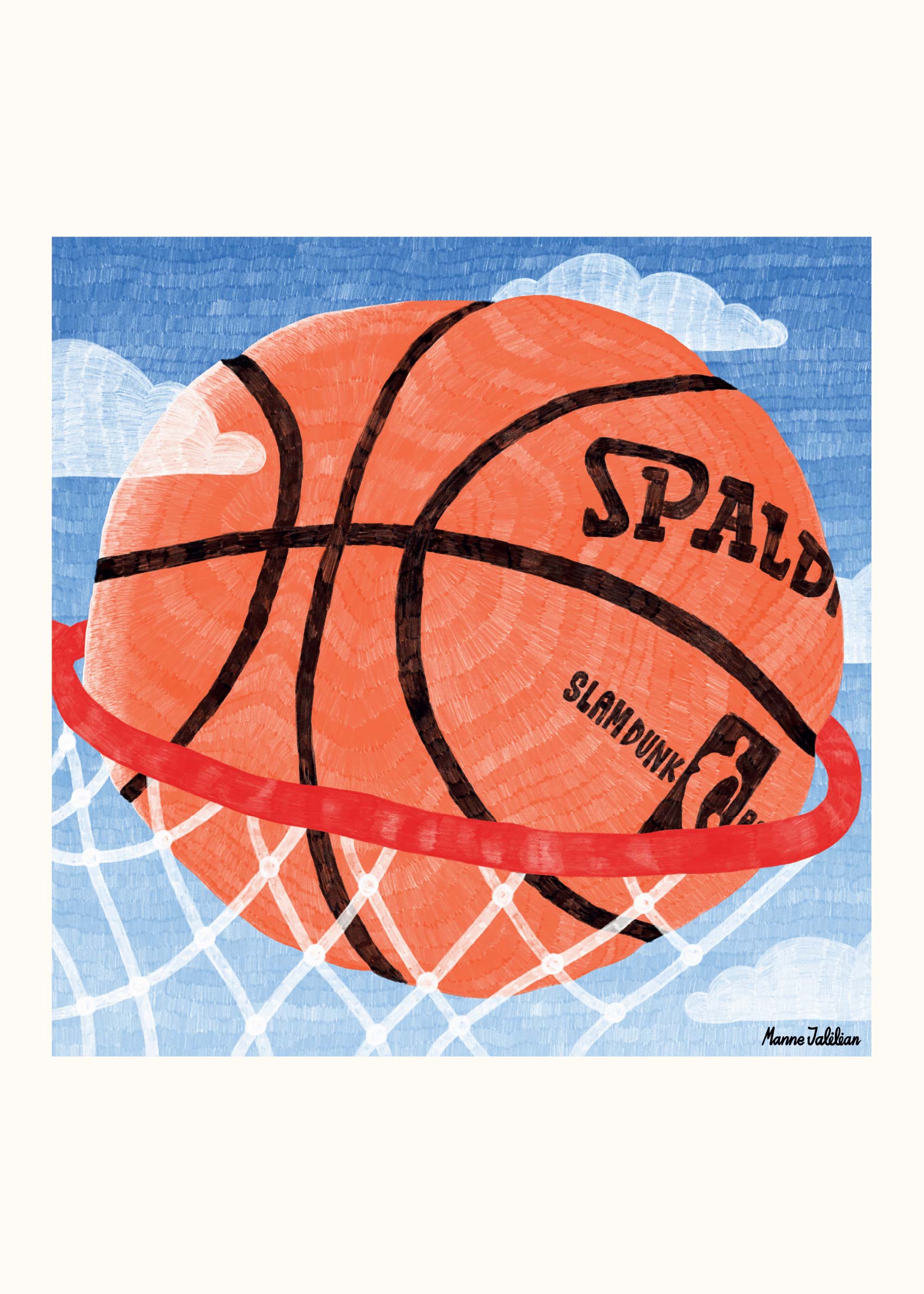 Ballin Poster - Basketball illustration (50x70 cm)