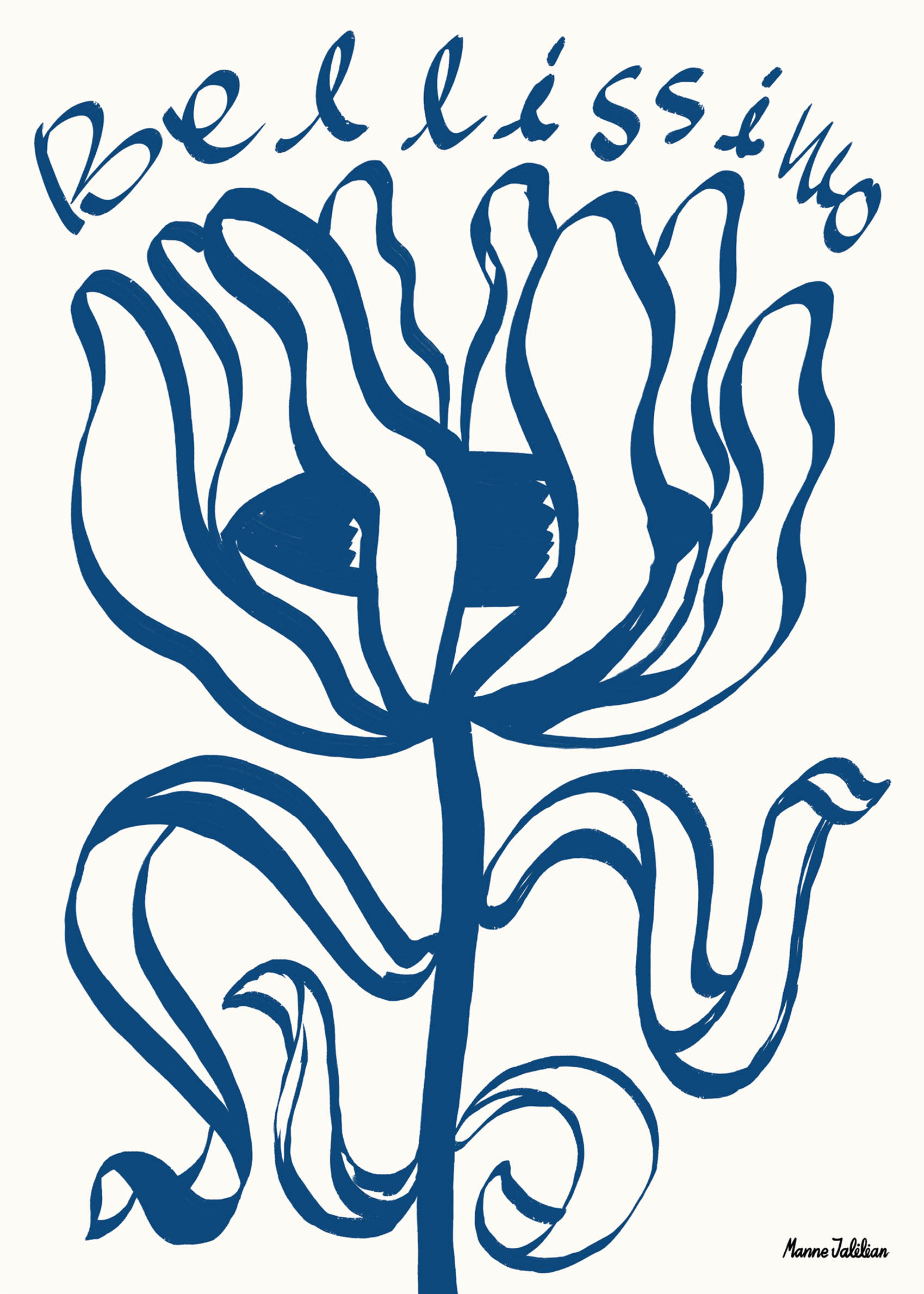 Bellissimo poster - Flower illustration (50x70 cm)