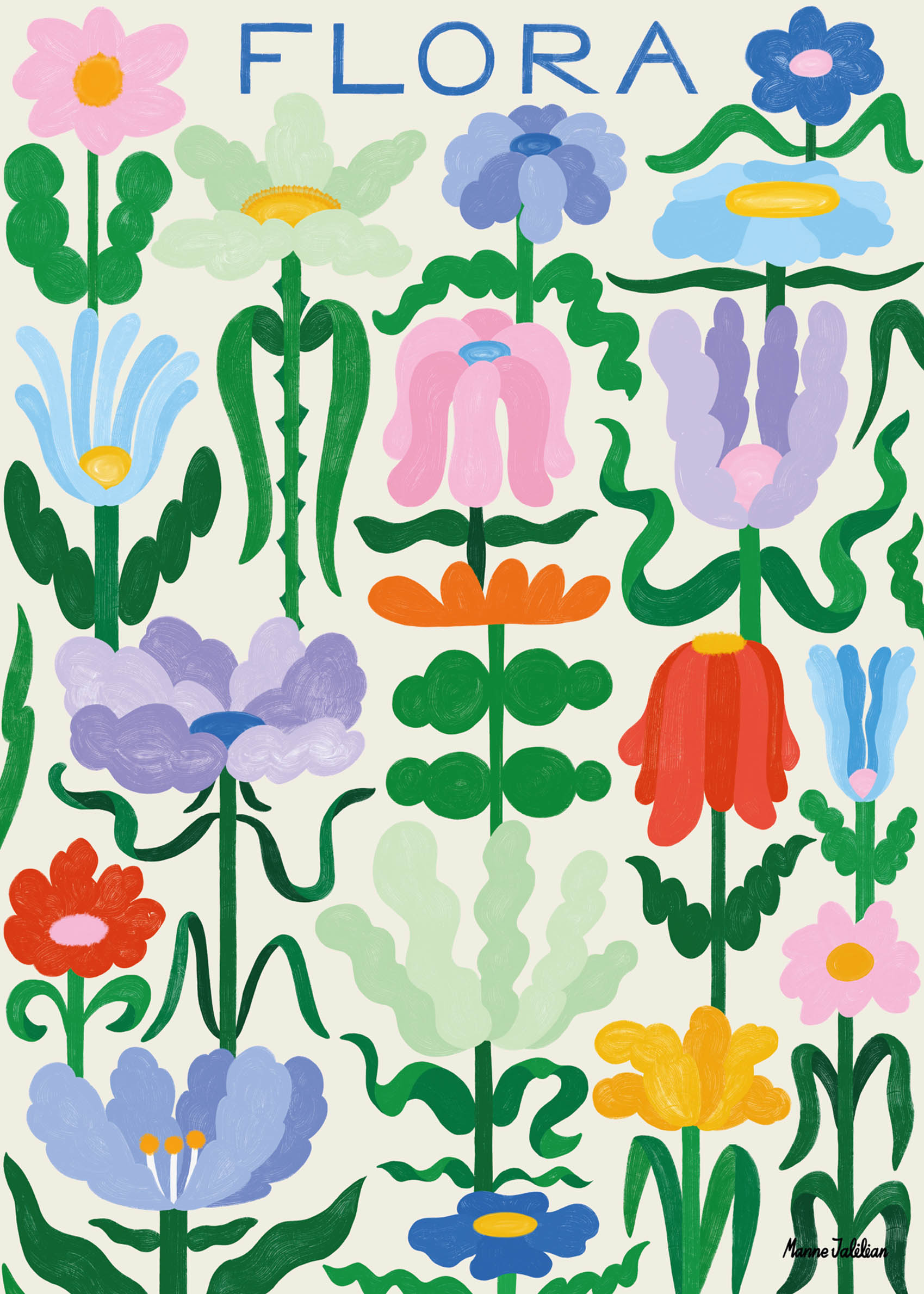 Flora Poster - Floral illustration (50x70 cm)