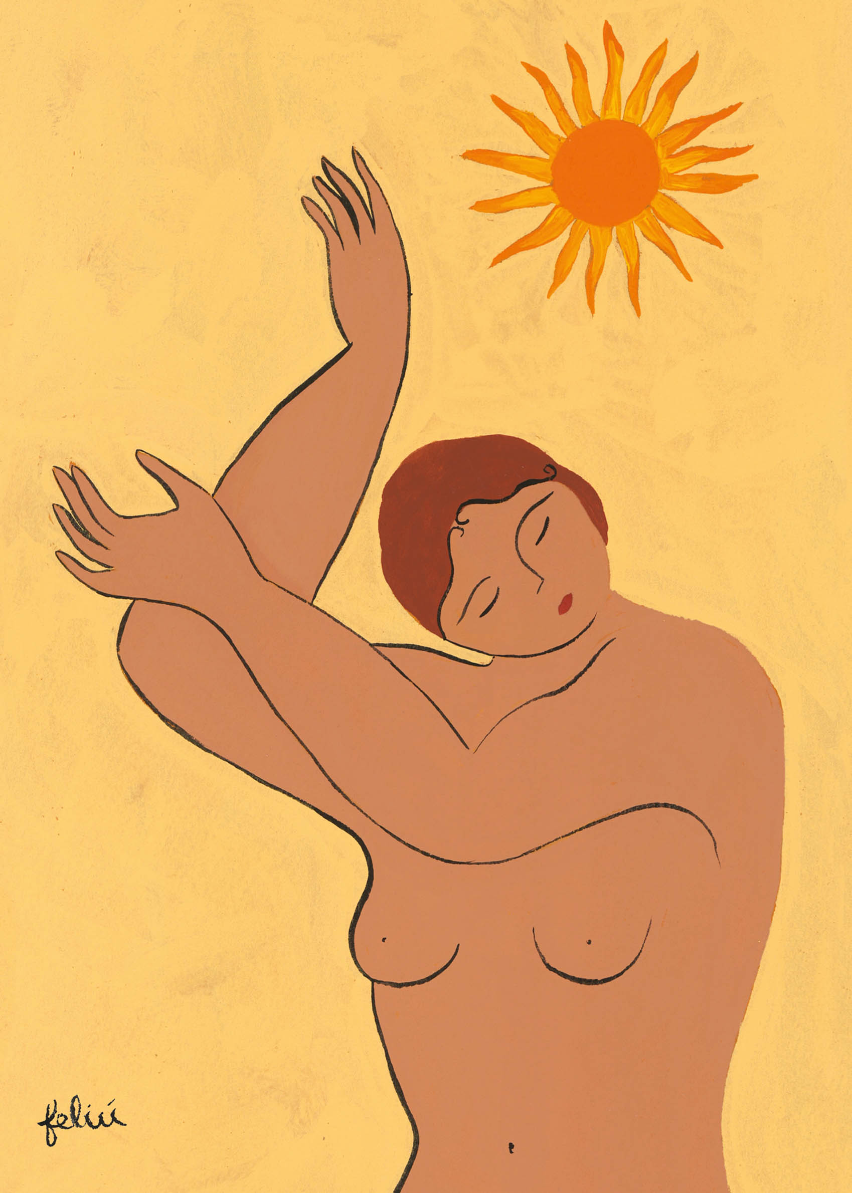 Morning poster - Figure illustration (70x100 cm)
