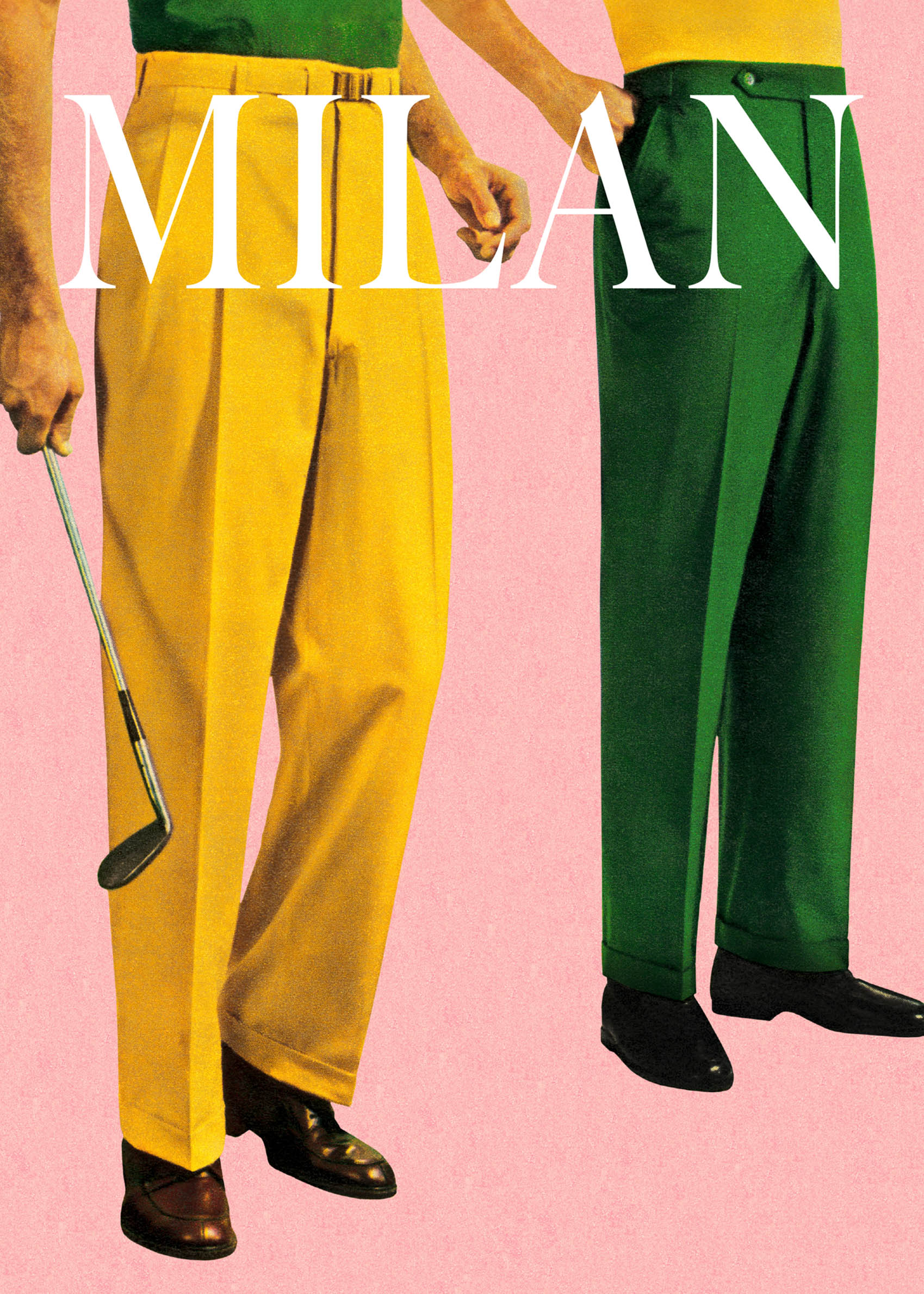 Milan Golf Poster - Figure illustration (50x70 cm)