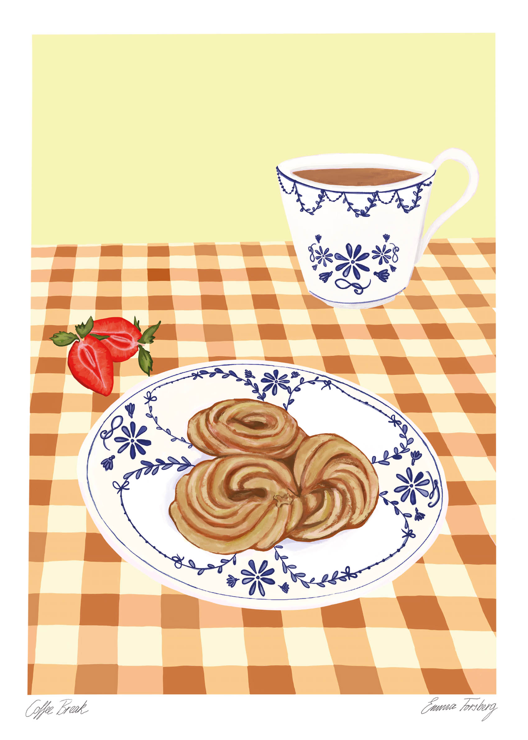 Coffee Break plakat - Madillustration (21x30 cm)