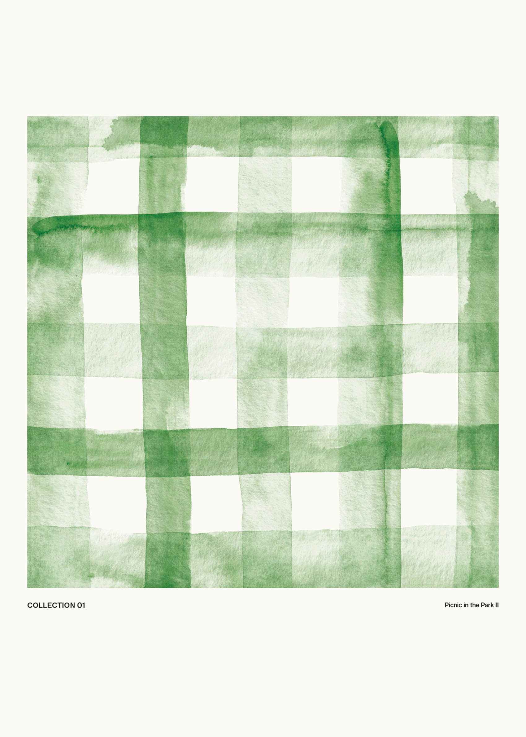 Picnic in the Park II Poster - Abstract watercolour (50x70 cm)