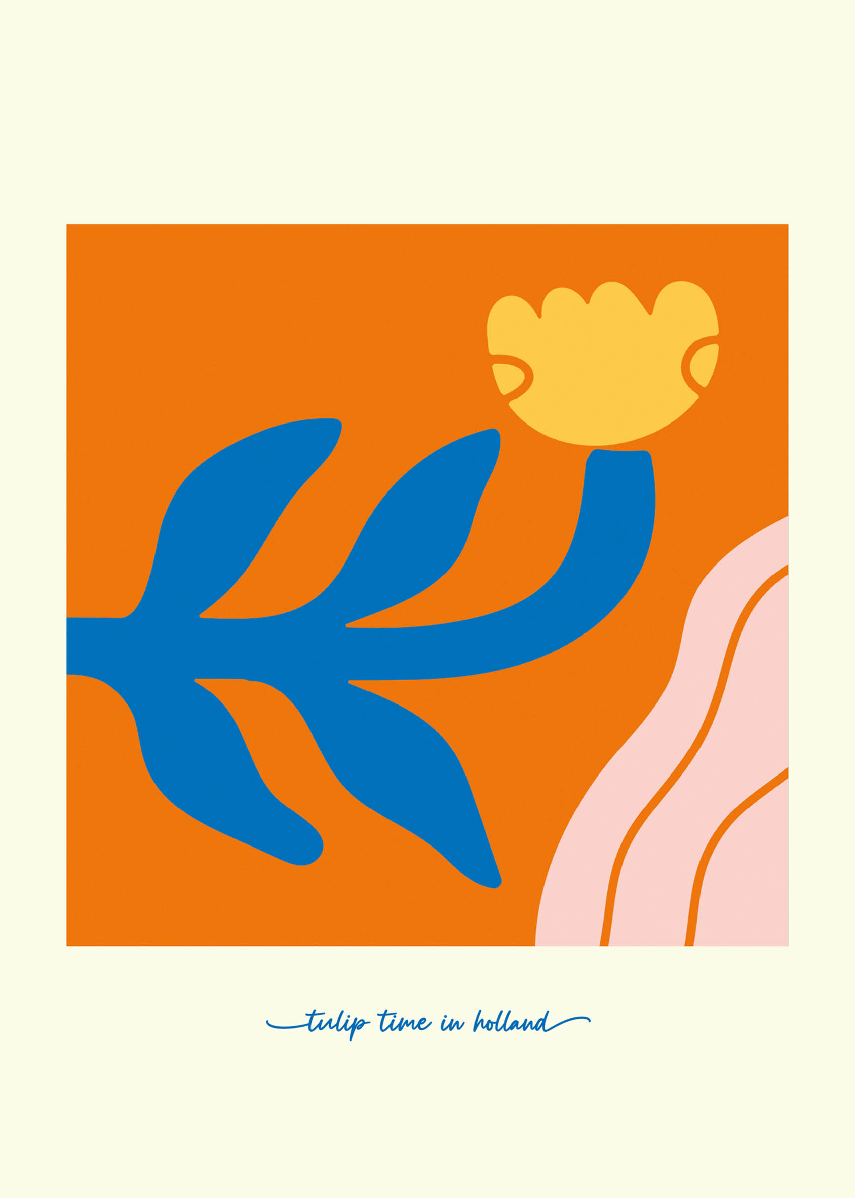 Tulip Time in Holland Poster - Blumenillustration (21x30 cm)