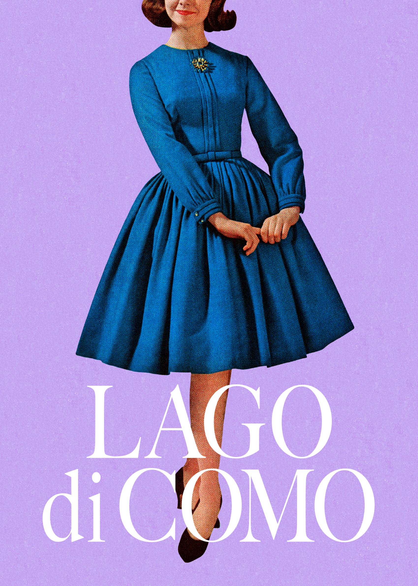 Lago di Como Poster - Modeillustration (30x40 cm)