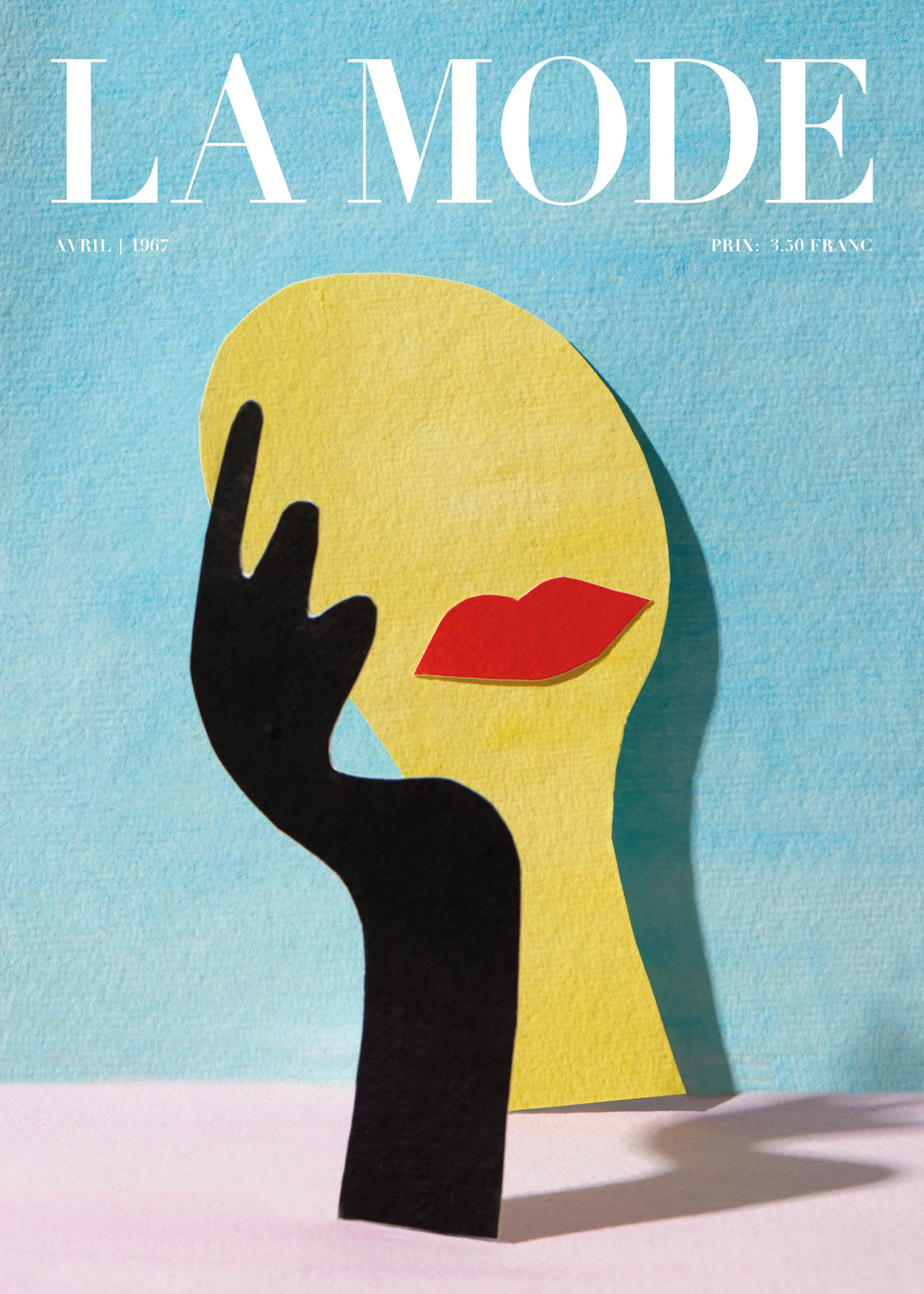 La Mode Yellow Poster - Fashion illustration (21x30 cm)