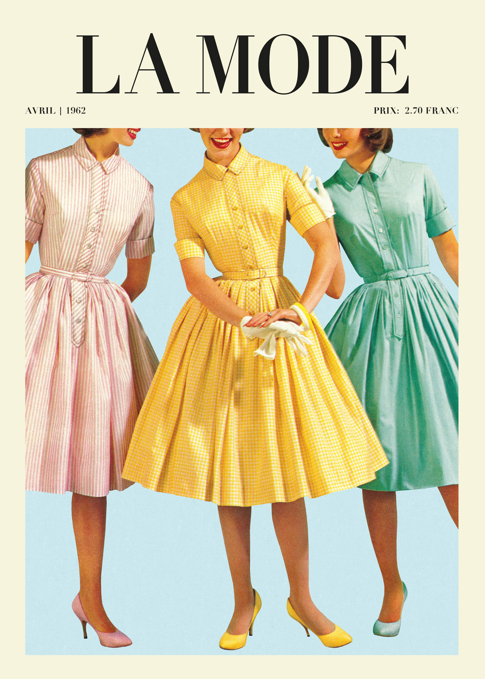 Vintage poster La Mode Dresses | Postery Vintage poster La Mode Dresses | Postery