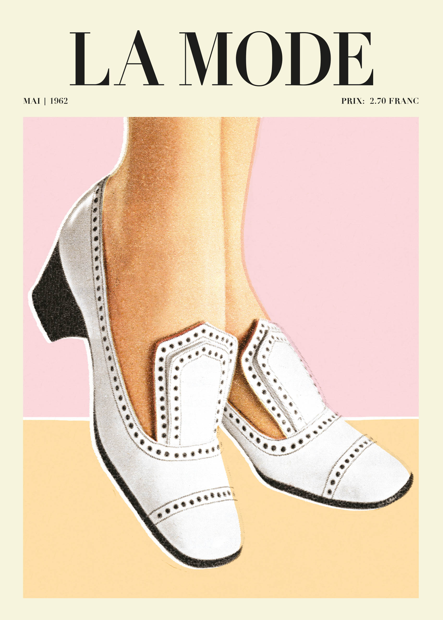 La Mode Shoes I Poster - Fashion illustration (21x30 cm)