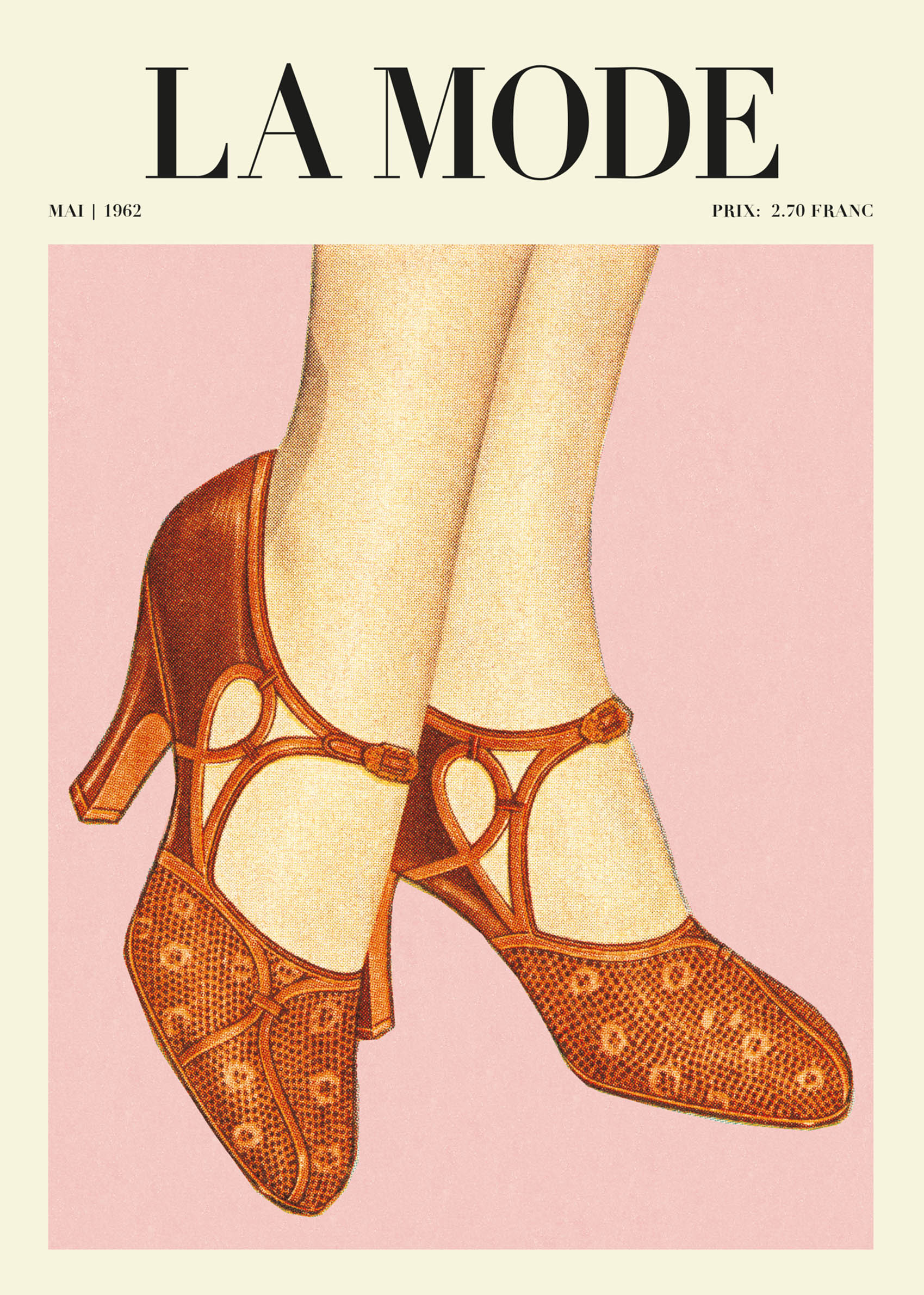 La Mode Shoes II Poster - Fashion illustration (30x40 cm)