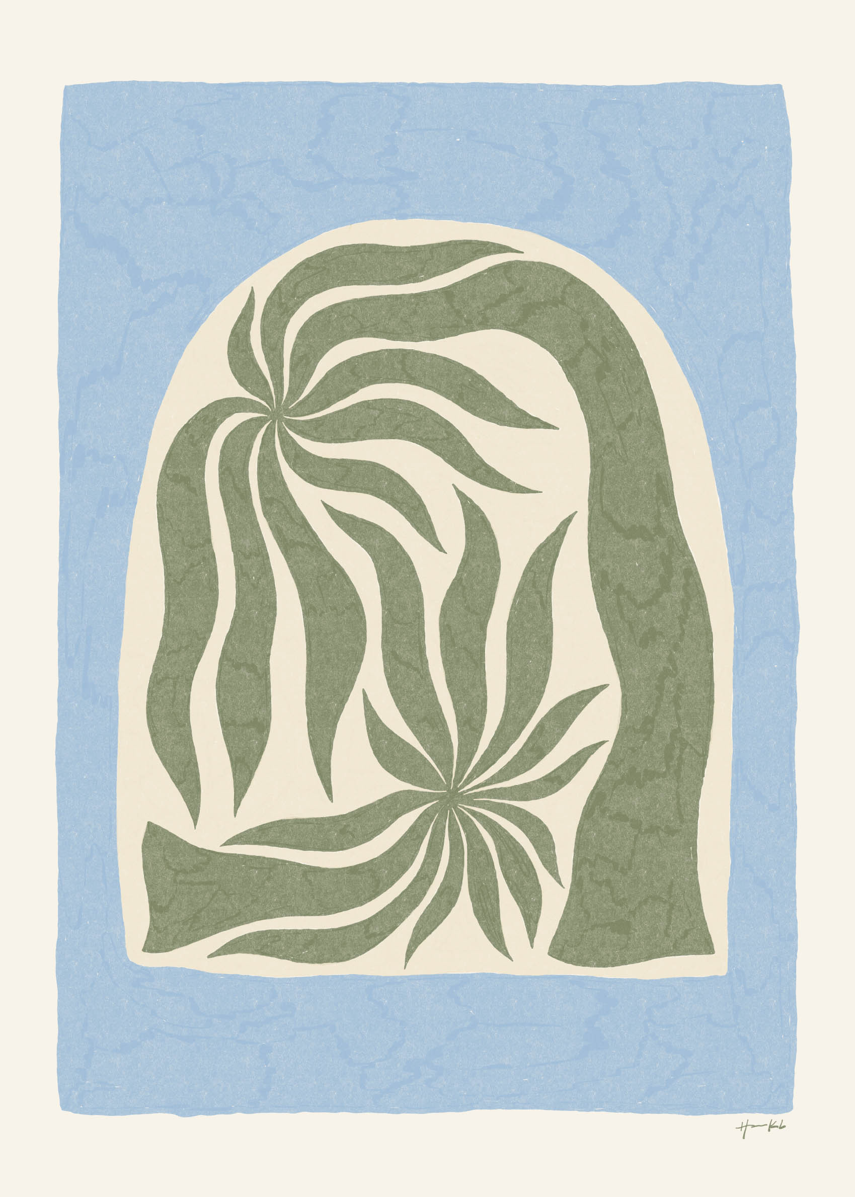 Platanias View Poster - Botanical illustration (70x100 cm)
