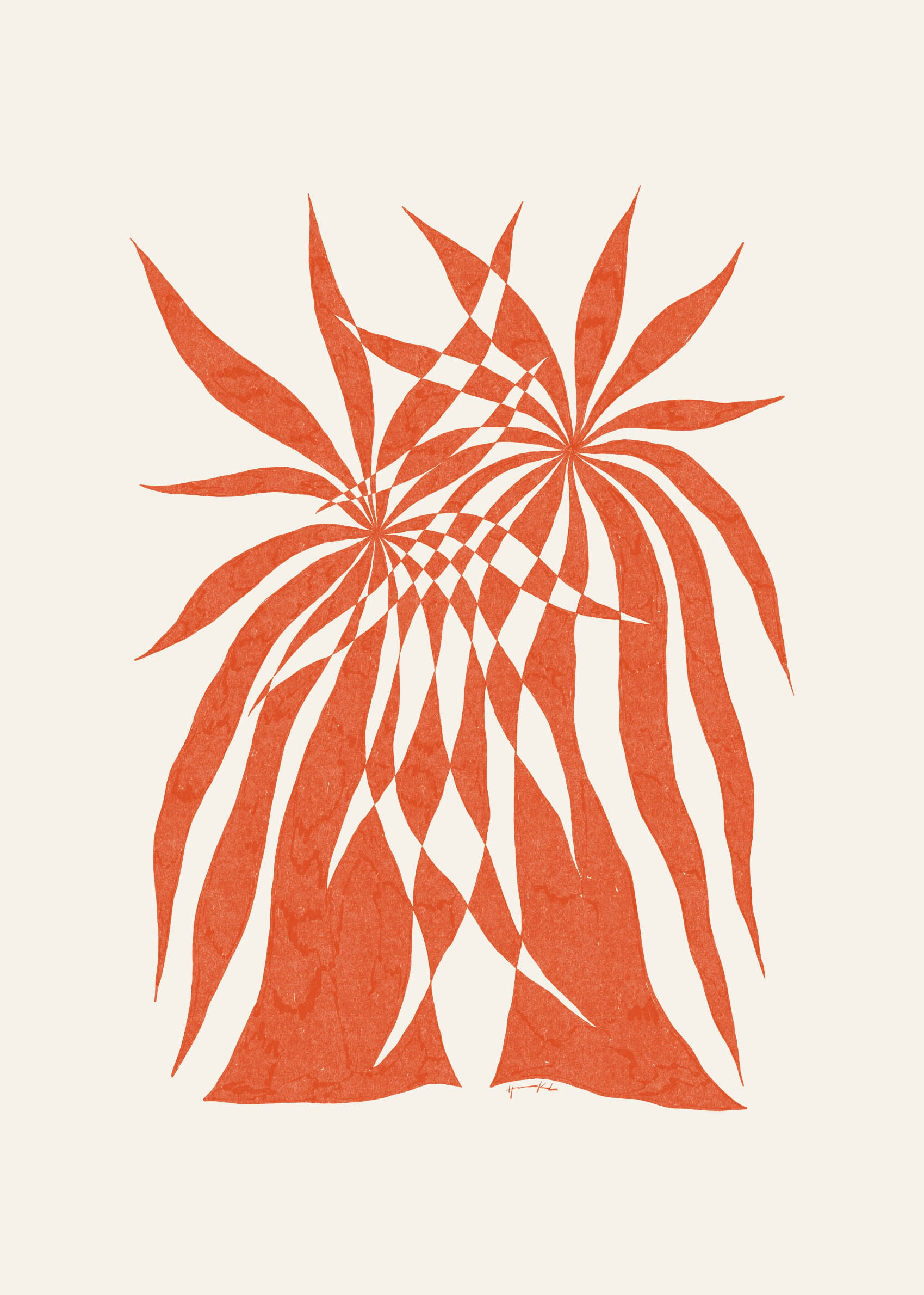 Never Apart Poster - Abstract illustration (70x100 cm)