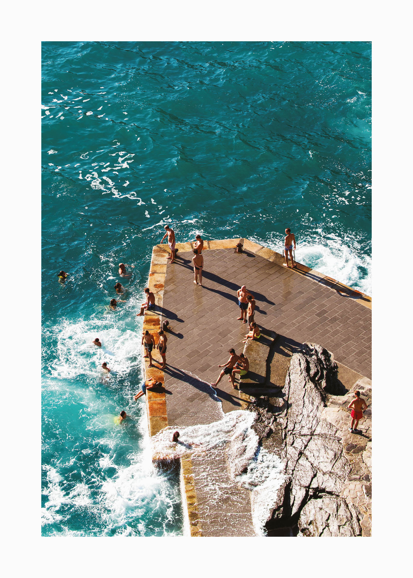 Rocky Ocean Pier Poster - Coastal photography (70x100 cm)