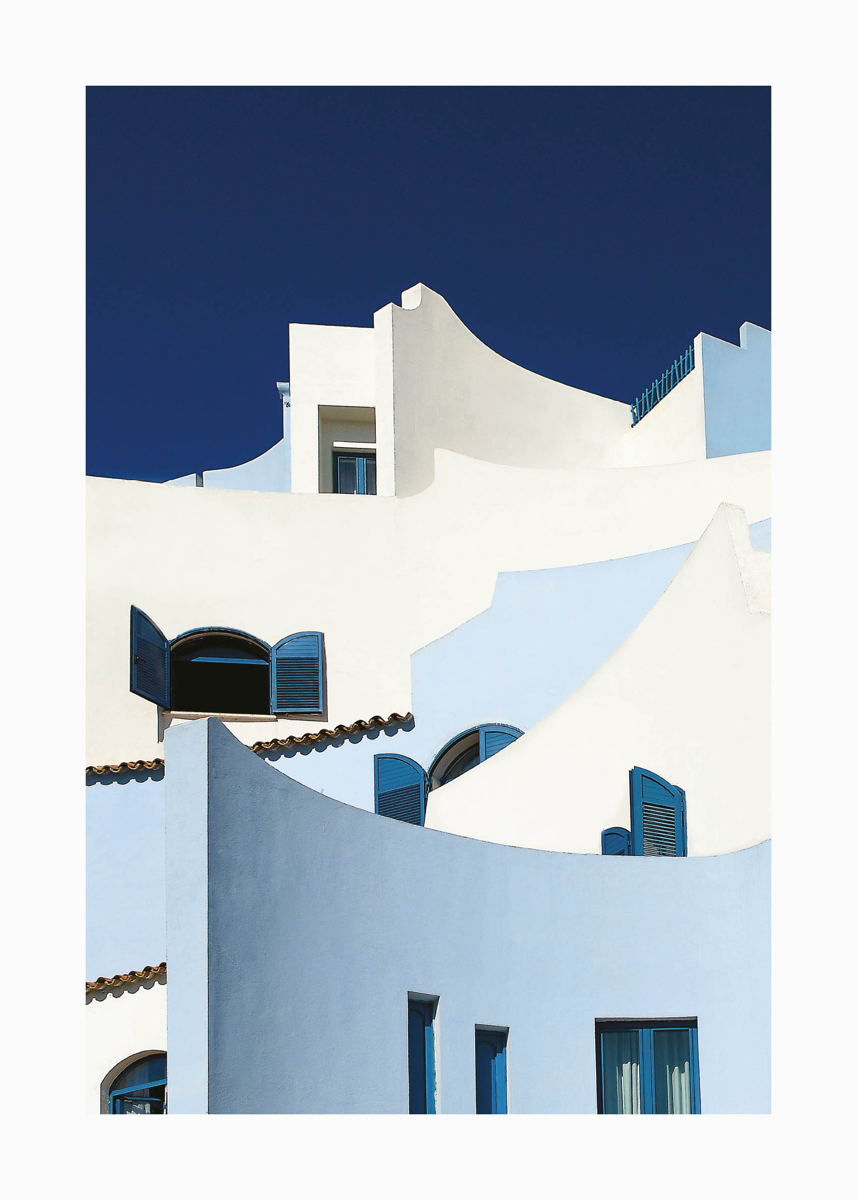 Mediterranean Home Poster - Architekturgrafik (70x100 cm)