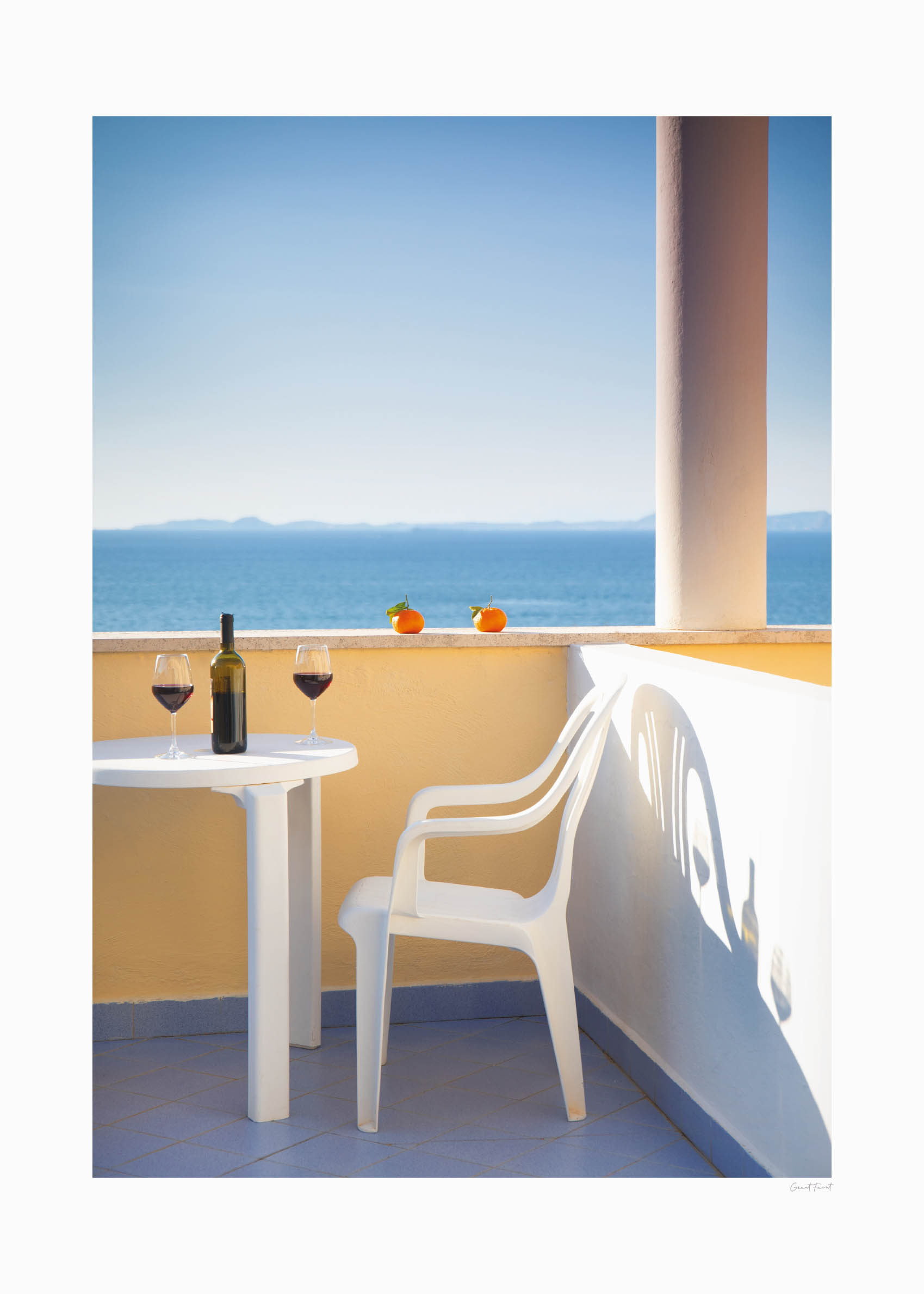 Balcony Poetics Poster - Coastal photography (21x30 cm)
