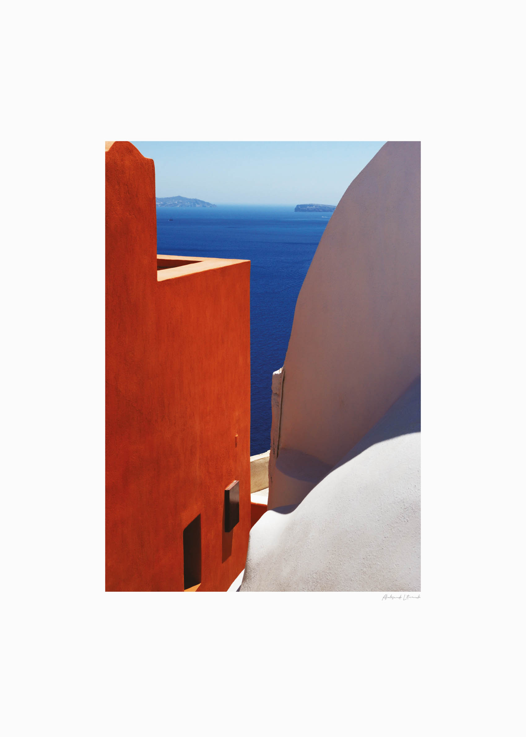 Santorini Views plakat - Arkitekturillustration (30x40 cm)