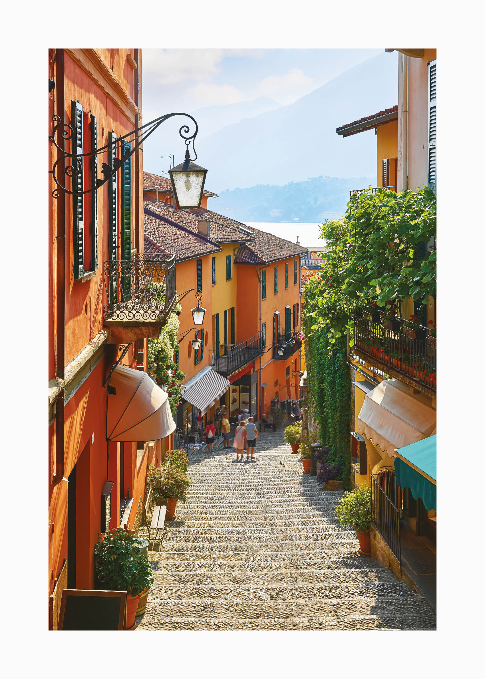 Italian Village Pathway Poster - Straßenfotografie (40x50 cm)
