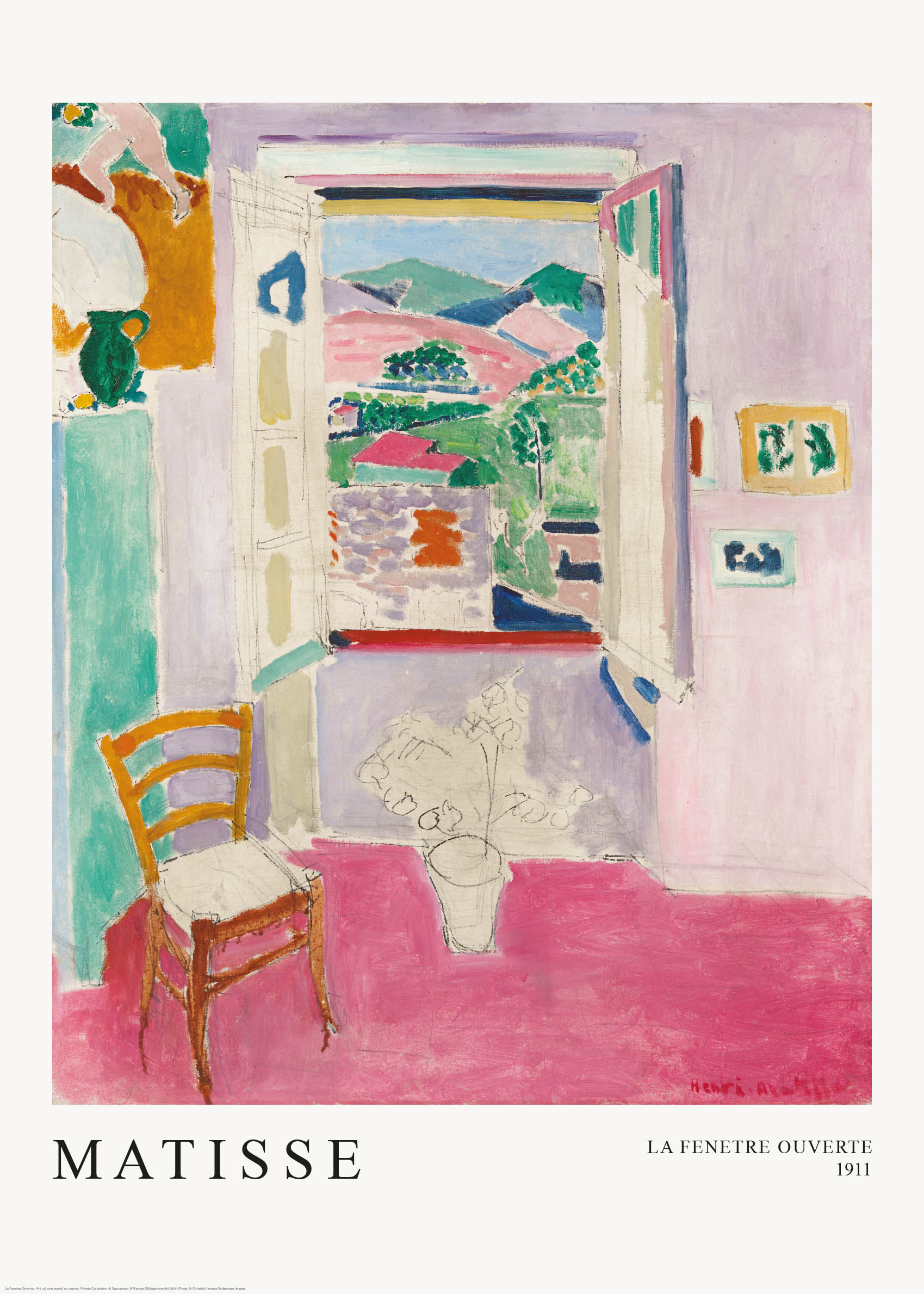 La Fenetre Ouverte Poster - Window painting (50x70 cm)
