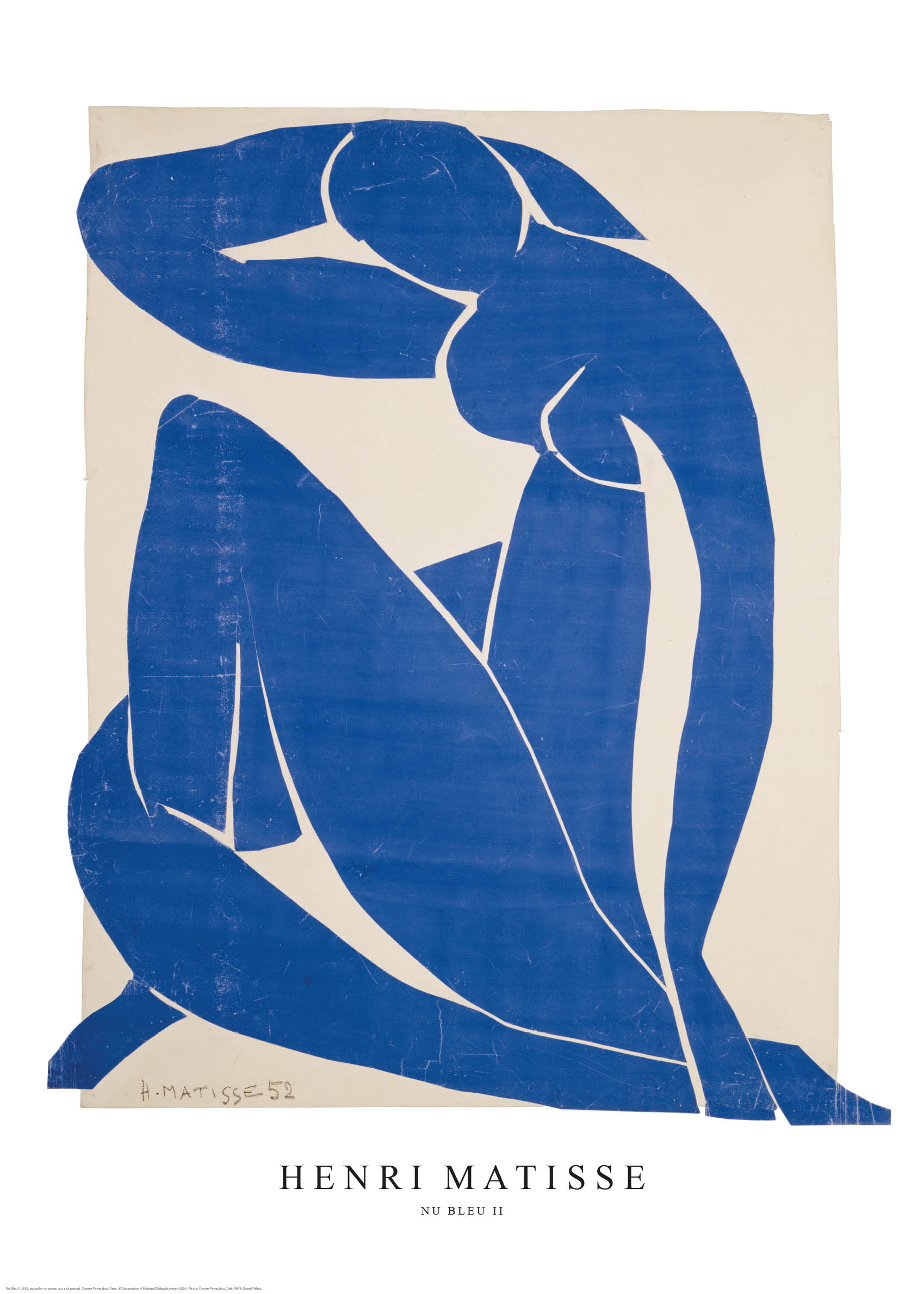 Nu Bleu II Poster - Abstract illustration (70x100 cm)