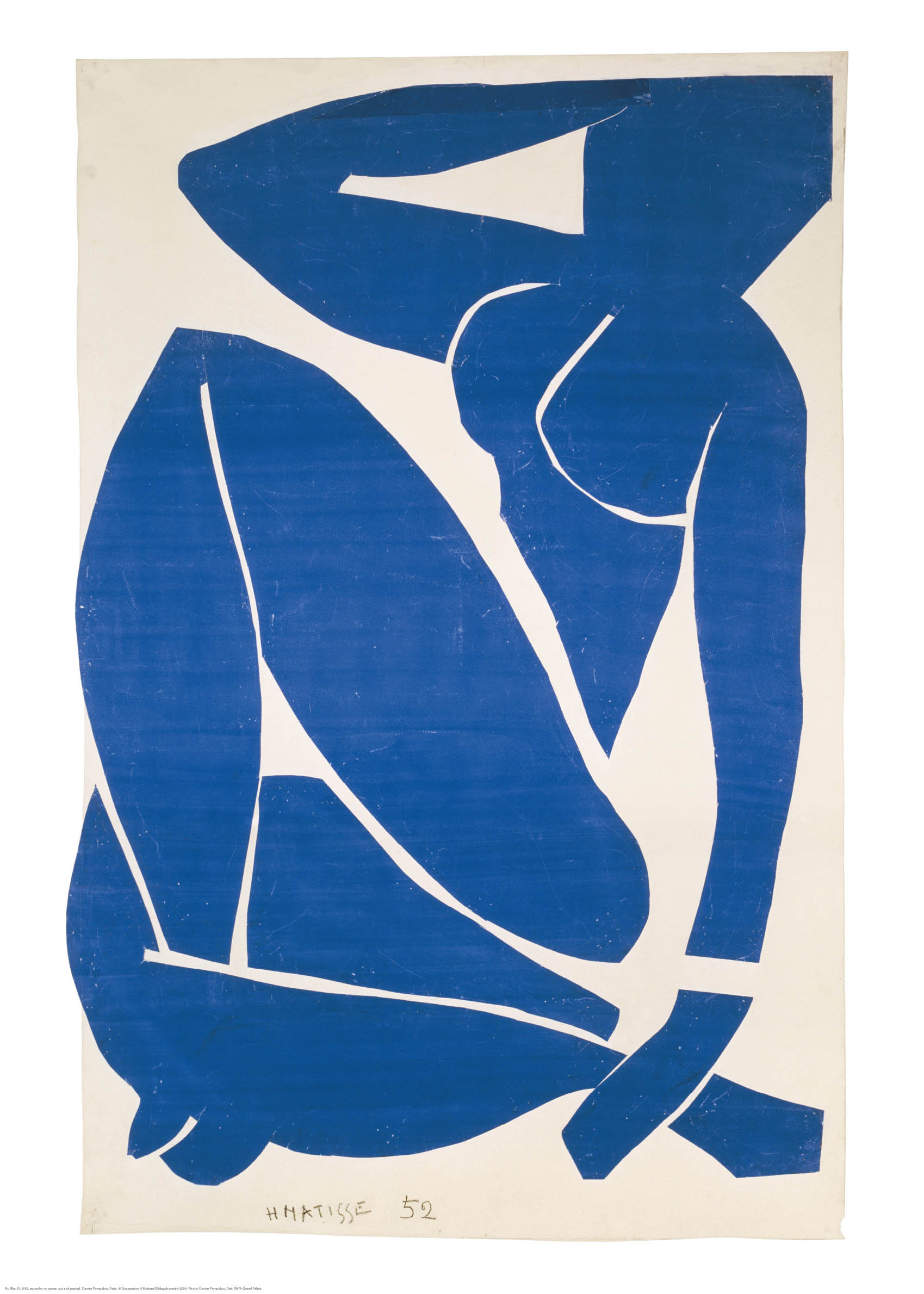 Nu Bleu III Poster - Abstract figure illustration (50x70 cm)