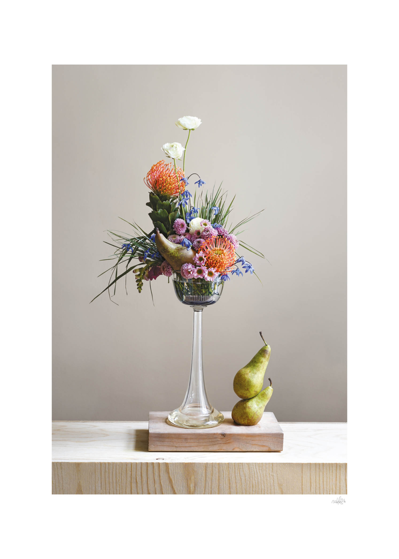 Flora No. 4 Poster - Still life flower illustration (30x40 cm)