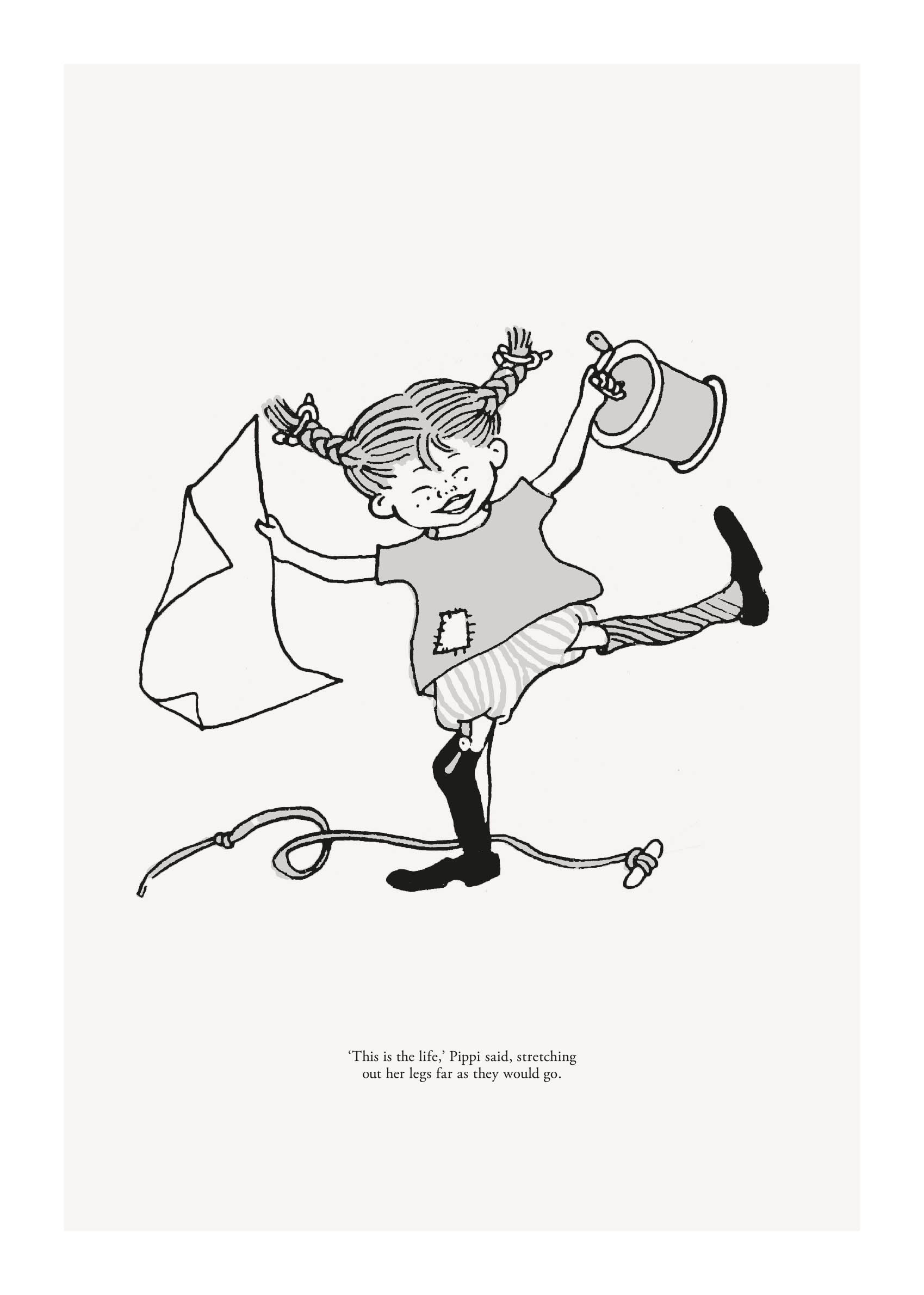 Pippi is Happy Poster - Animal illustration (30x40 cm)
