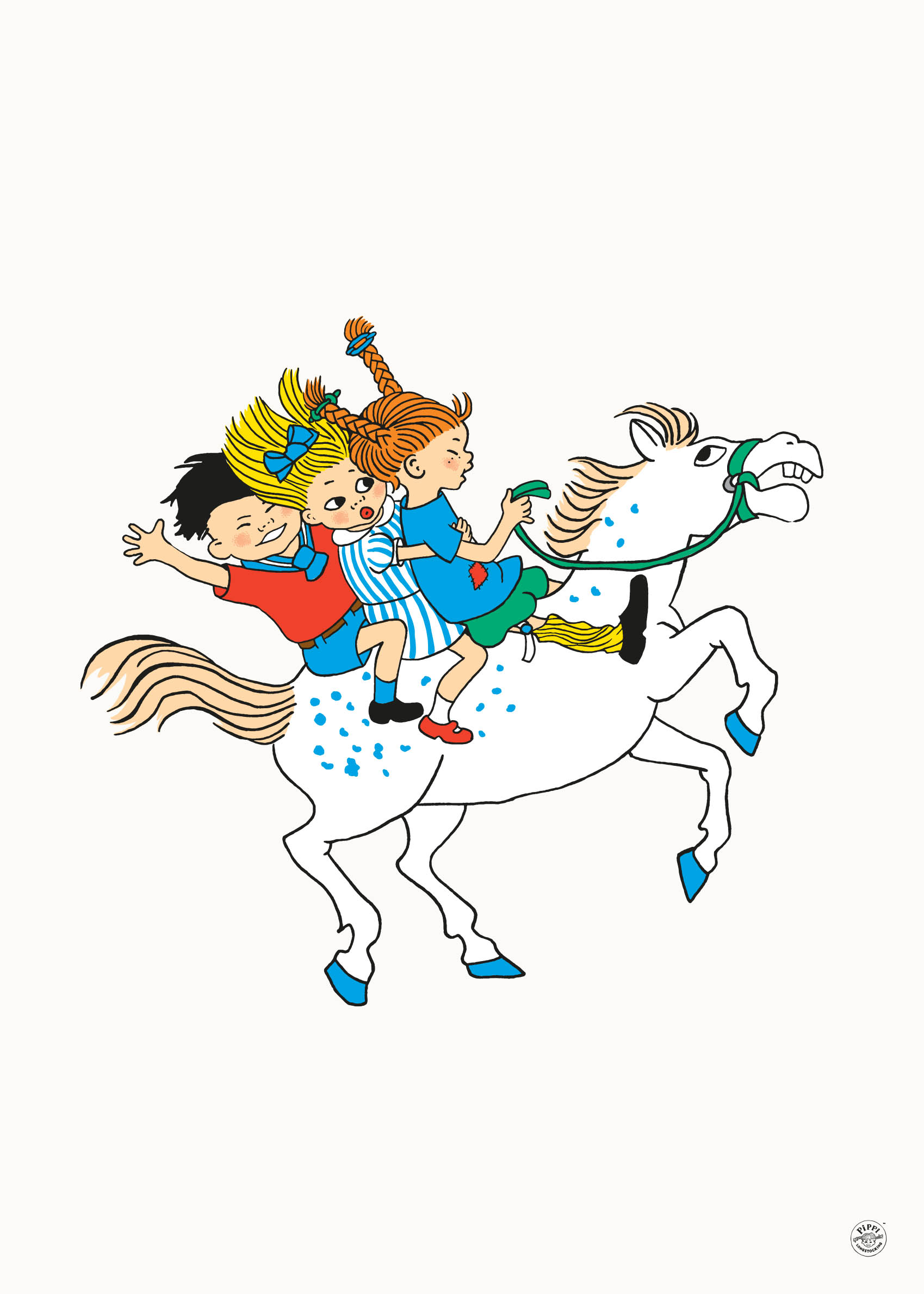 Pippi on the Run poster - Animal illustration (50x70 cm)
