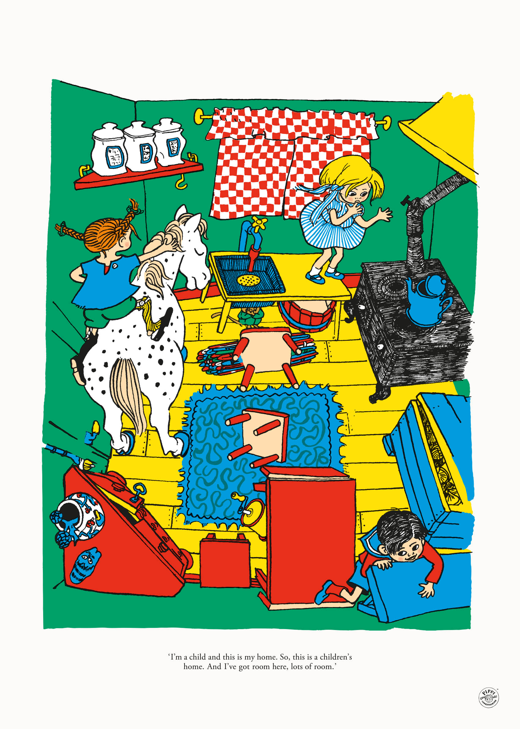 Pippi Home Poster - Children's room illustration (40x50 cm)