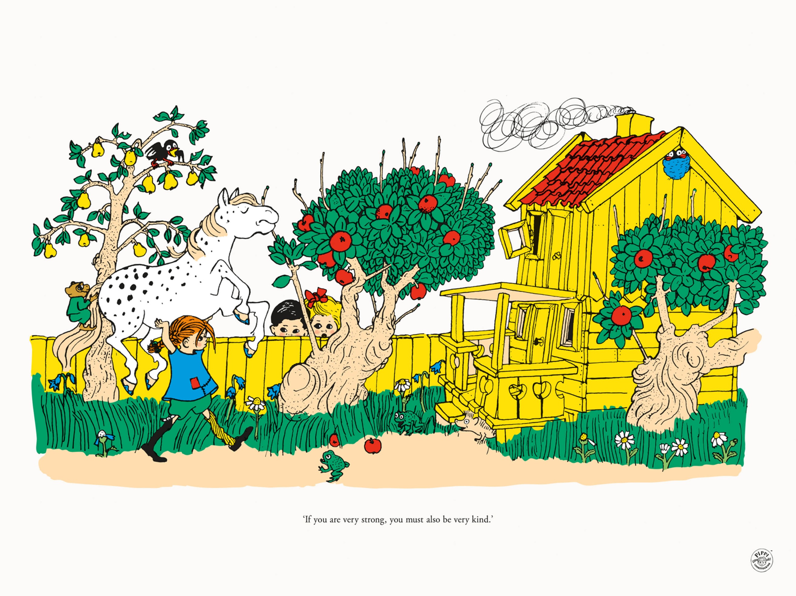 Pippi Moves In poster - Animal illustration (40x50 cm)