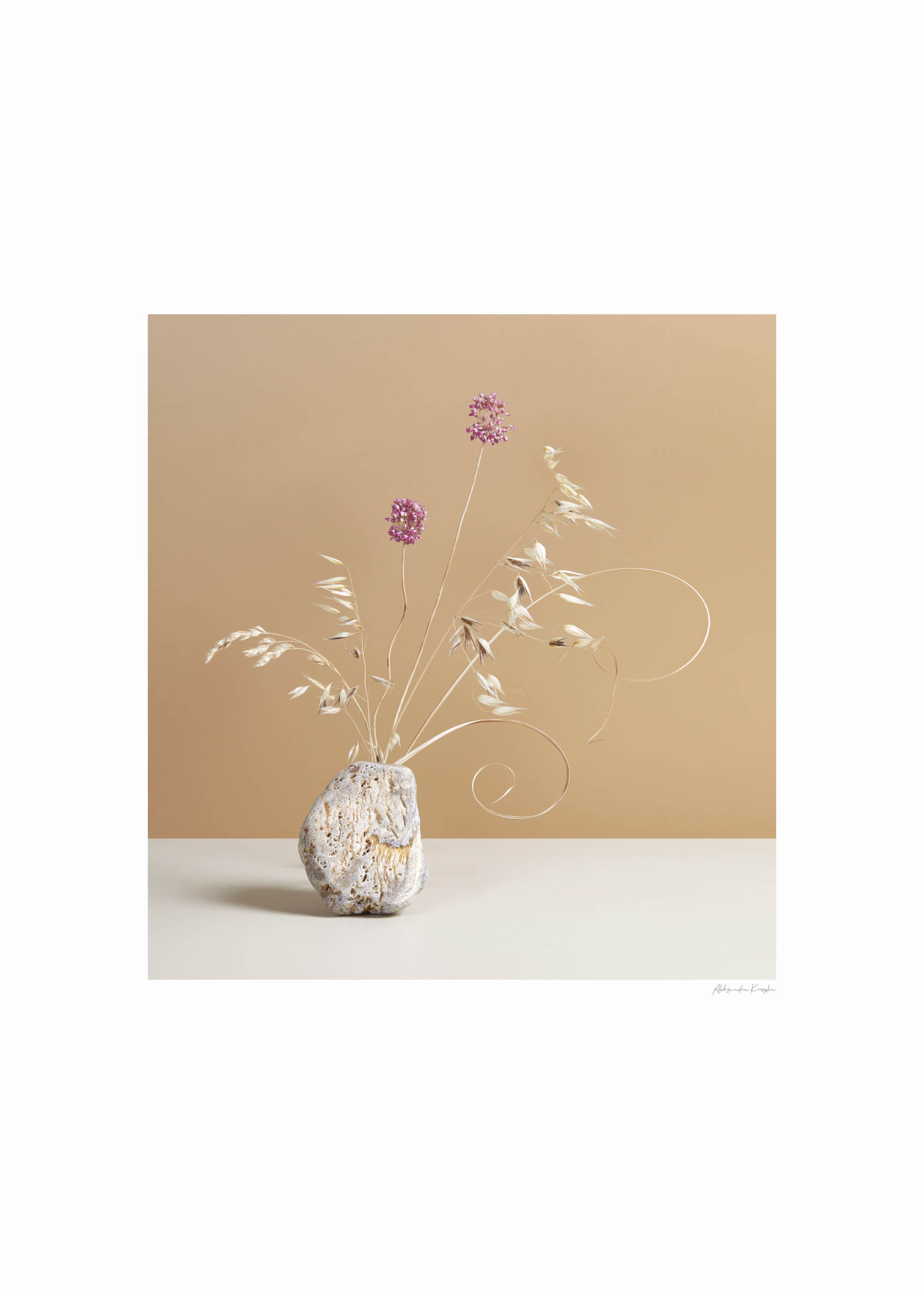 Fiore Viola Poster - Floral illustration (30x40 cm)