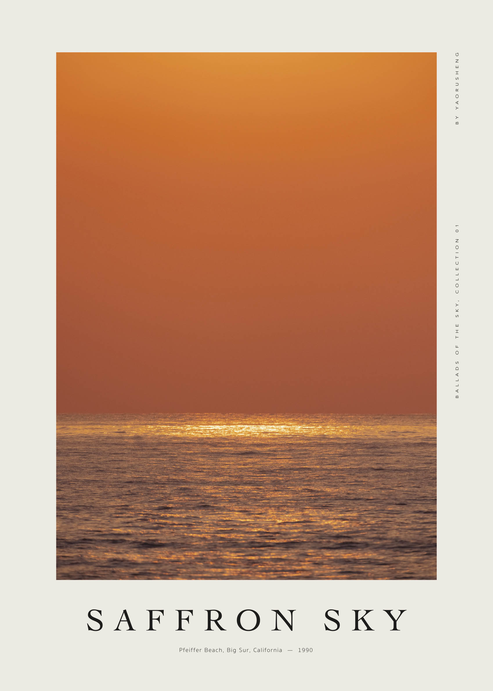Saffron Sky Poster - Ozeanfotografie (70x100 cm)