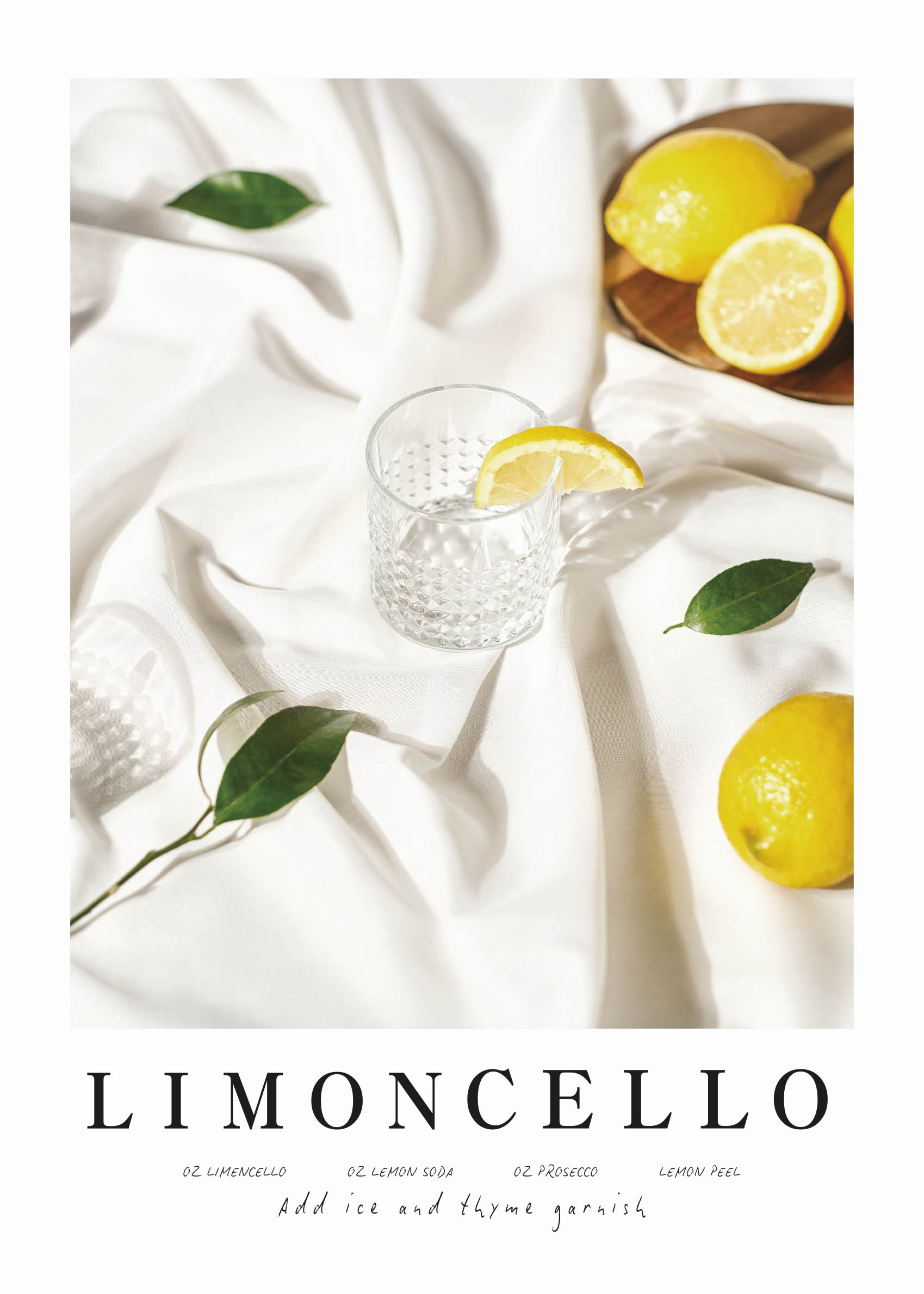 Limoncello Poster - Getränkefotografie (50x70 cm)
