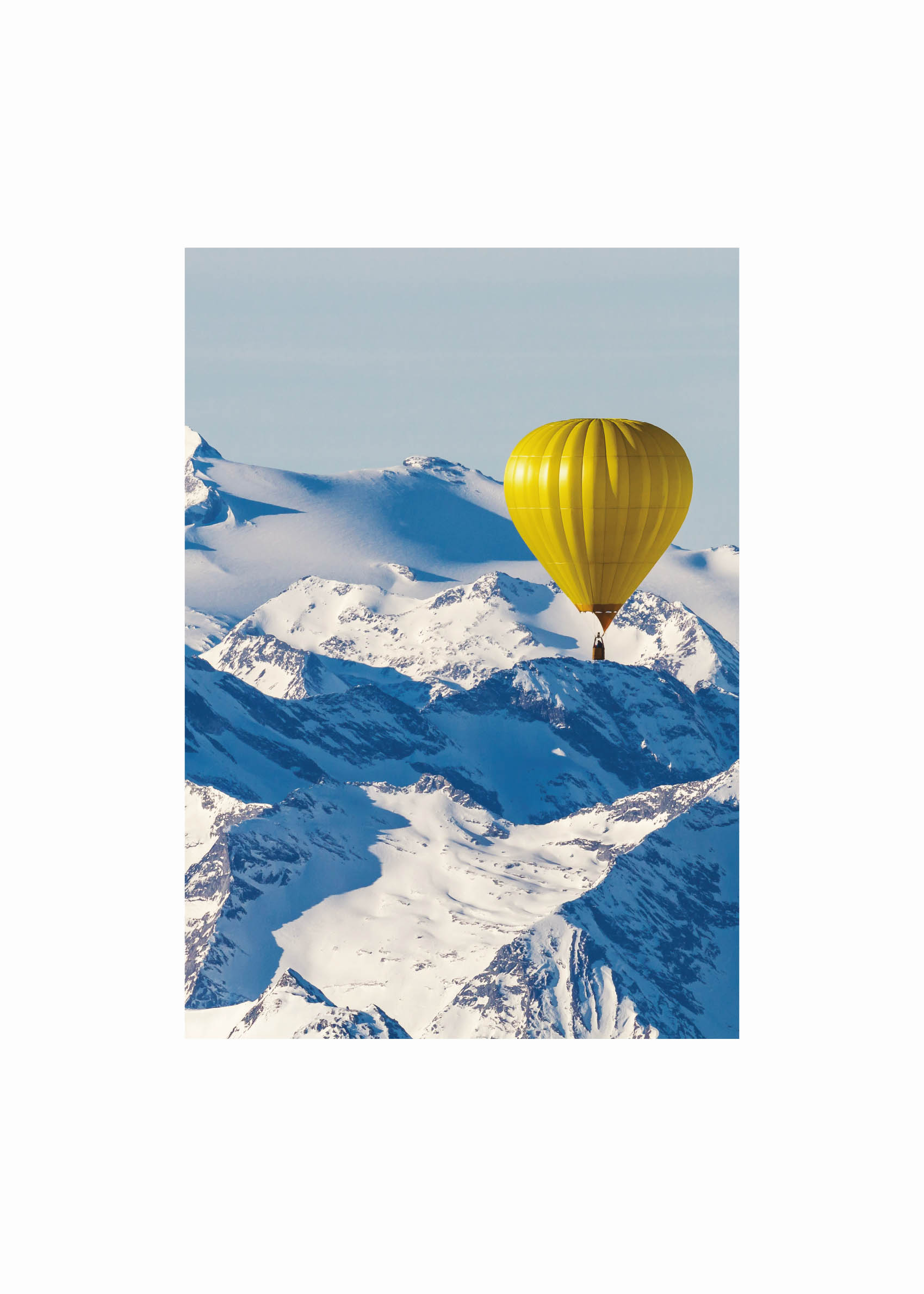 Above the Snowline Poster - Ballonfotografie (50x70 cm)