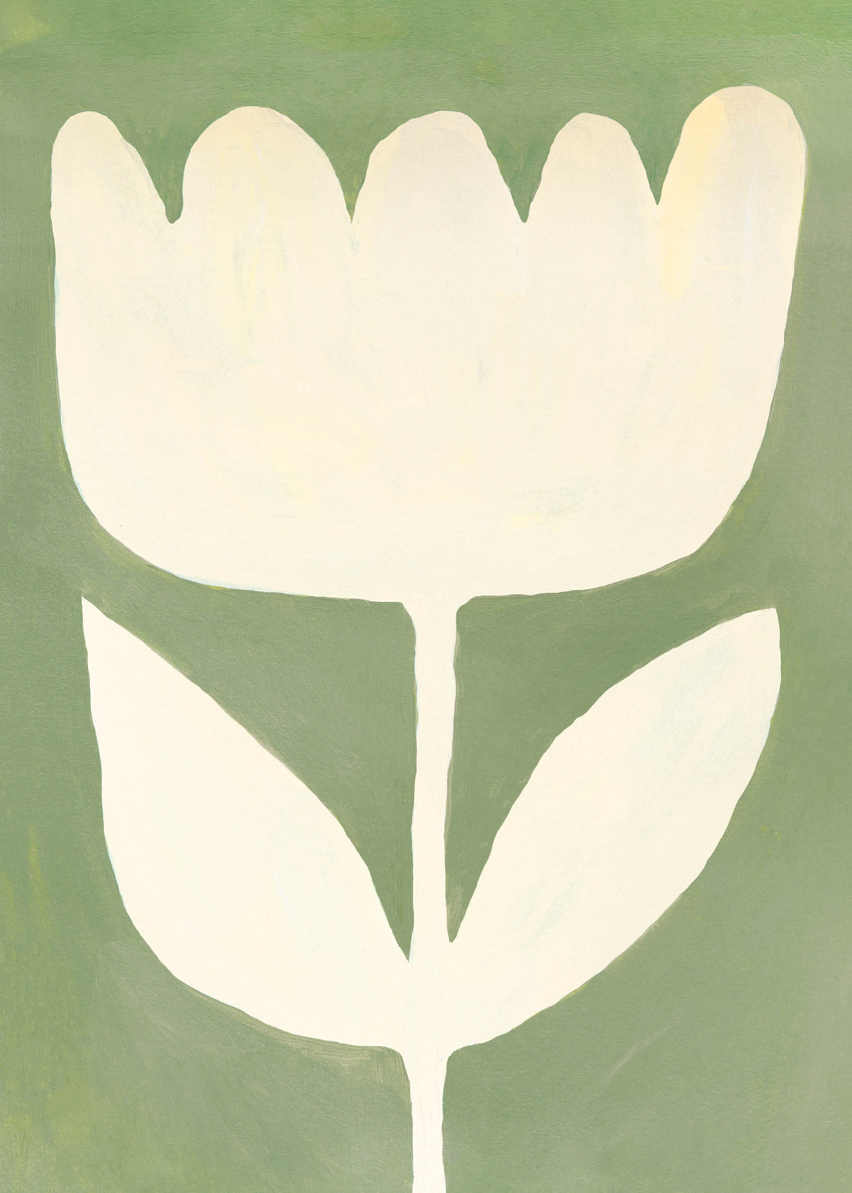 Tulip Green Poster - Blumenillustration (30x40 cm)