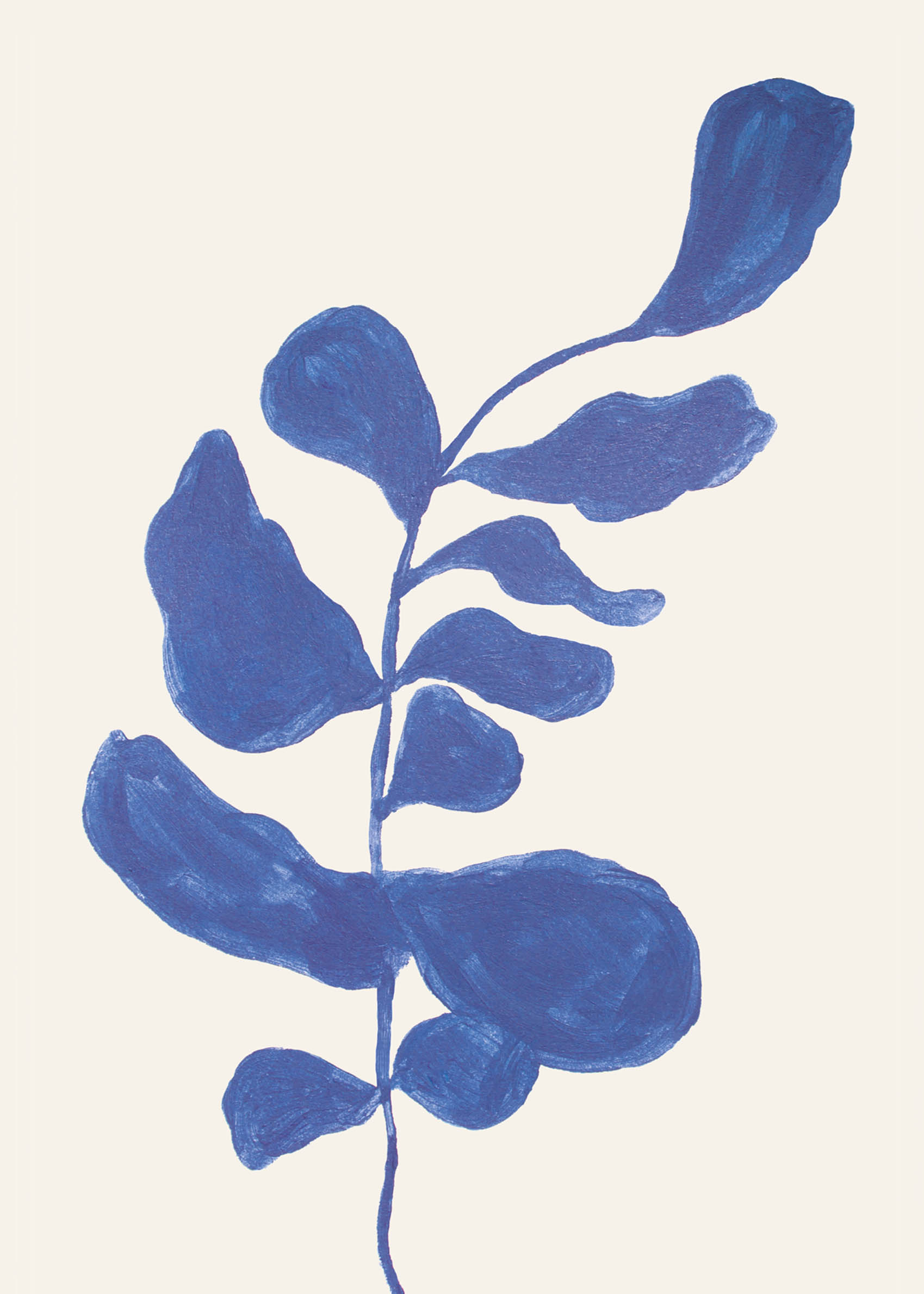 Blue Botanics Poster - Botanical illustration (50x70 cm)