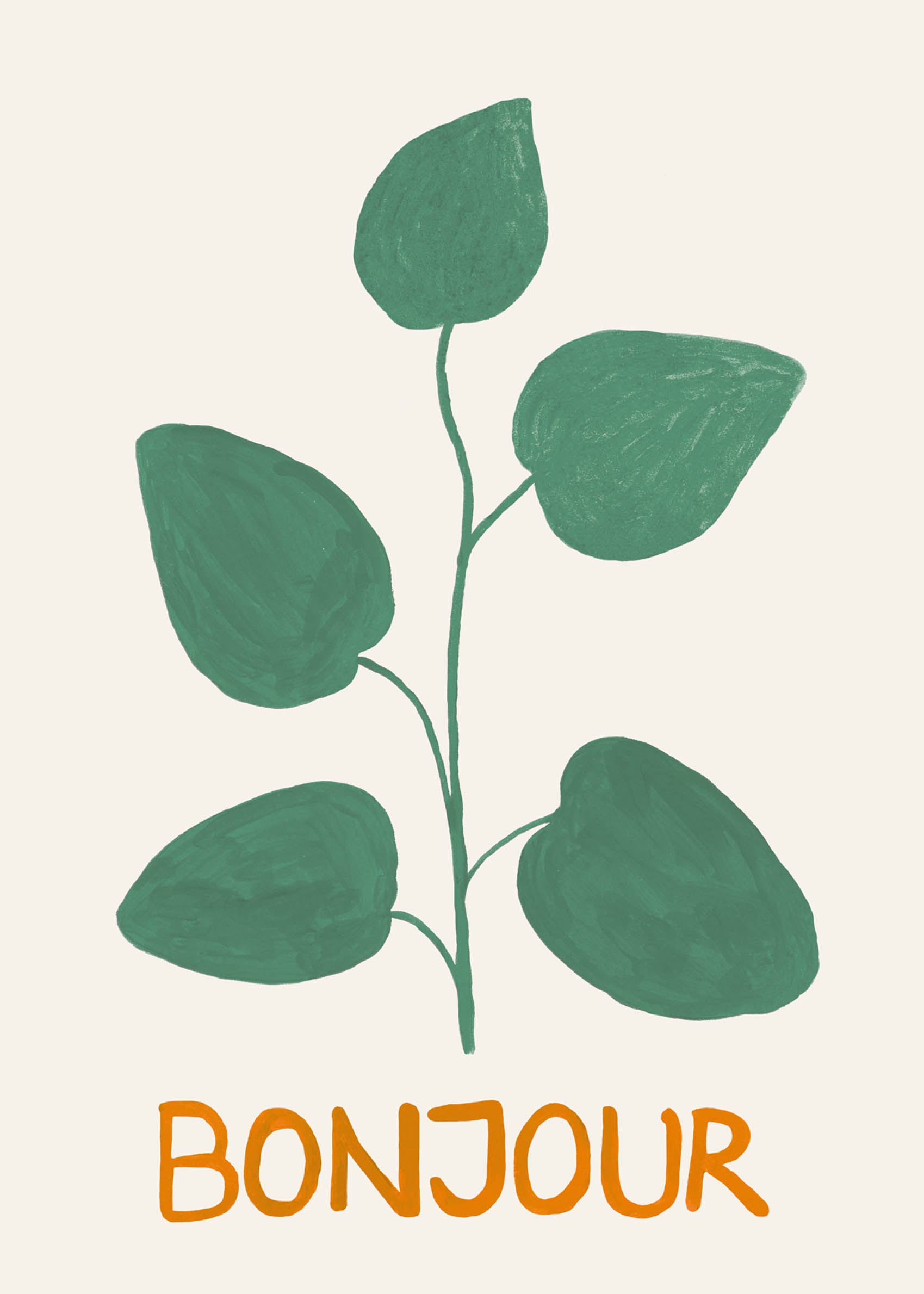 Bonjour Botanique Poster - Botanical illustration (50x70 cm)