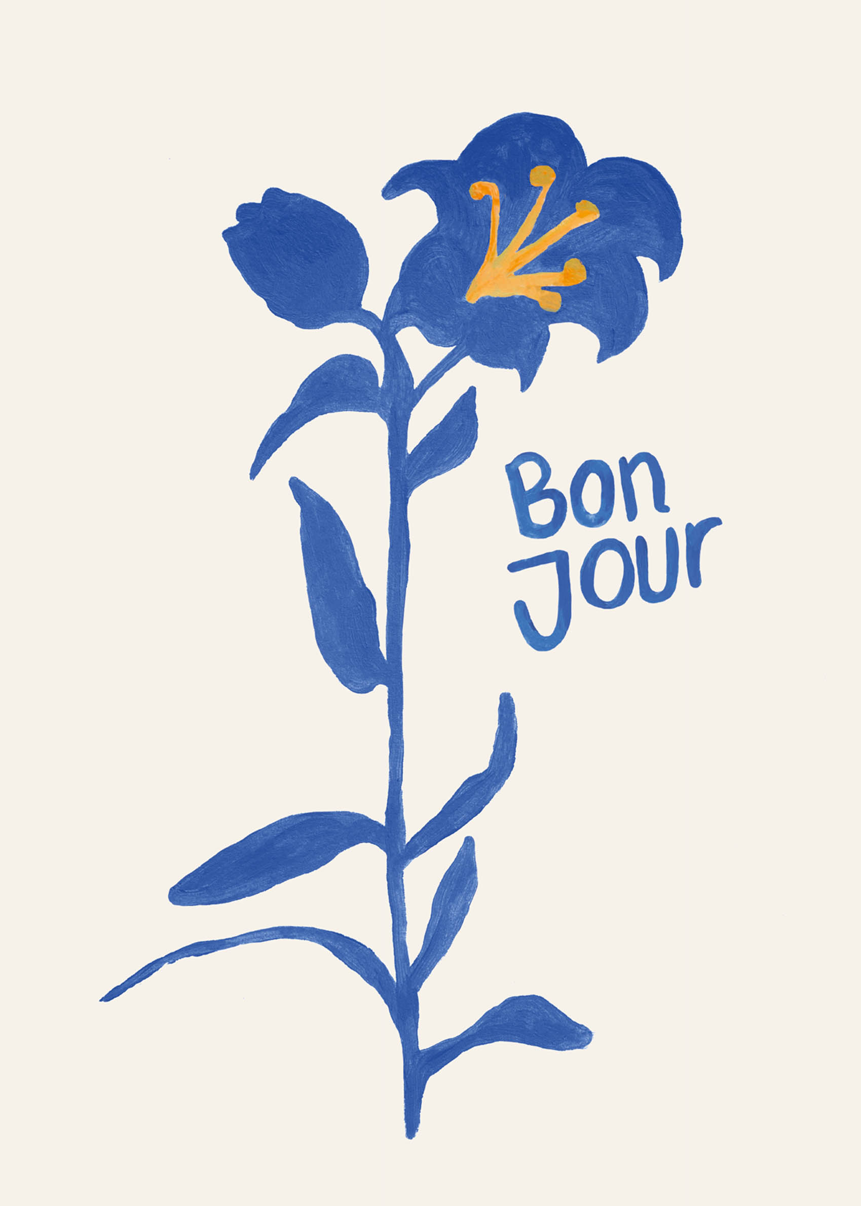 Bonjour Botanique 2 Poster - Flower illustration (30x40 cm)
