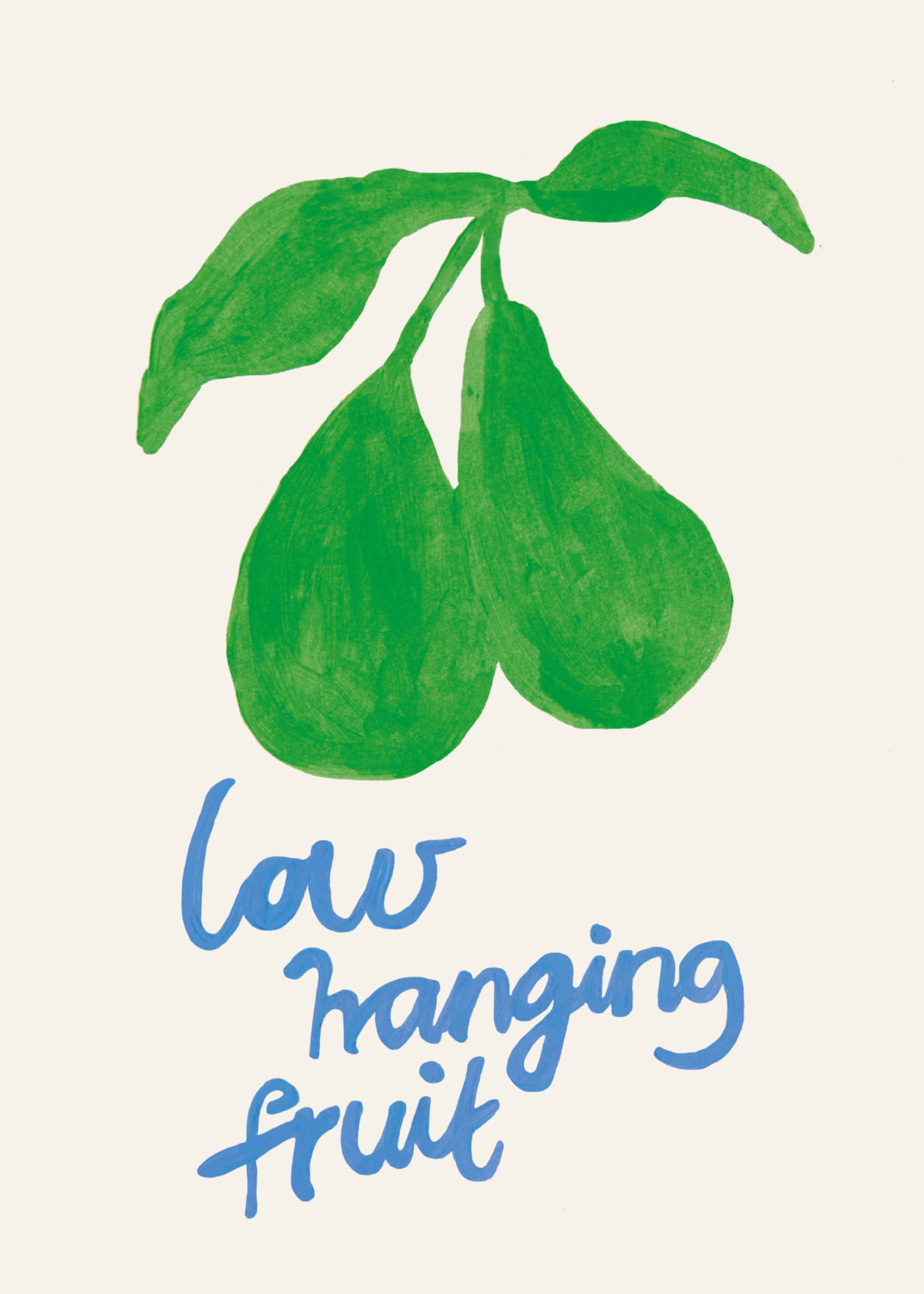 Low Hanging Fruit plakat - Frugtillustration (21x30 cm)